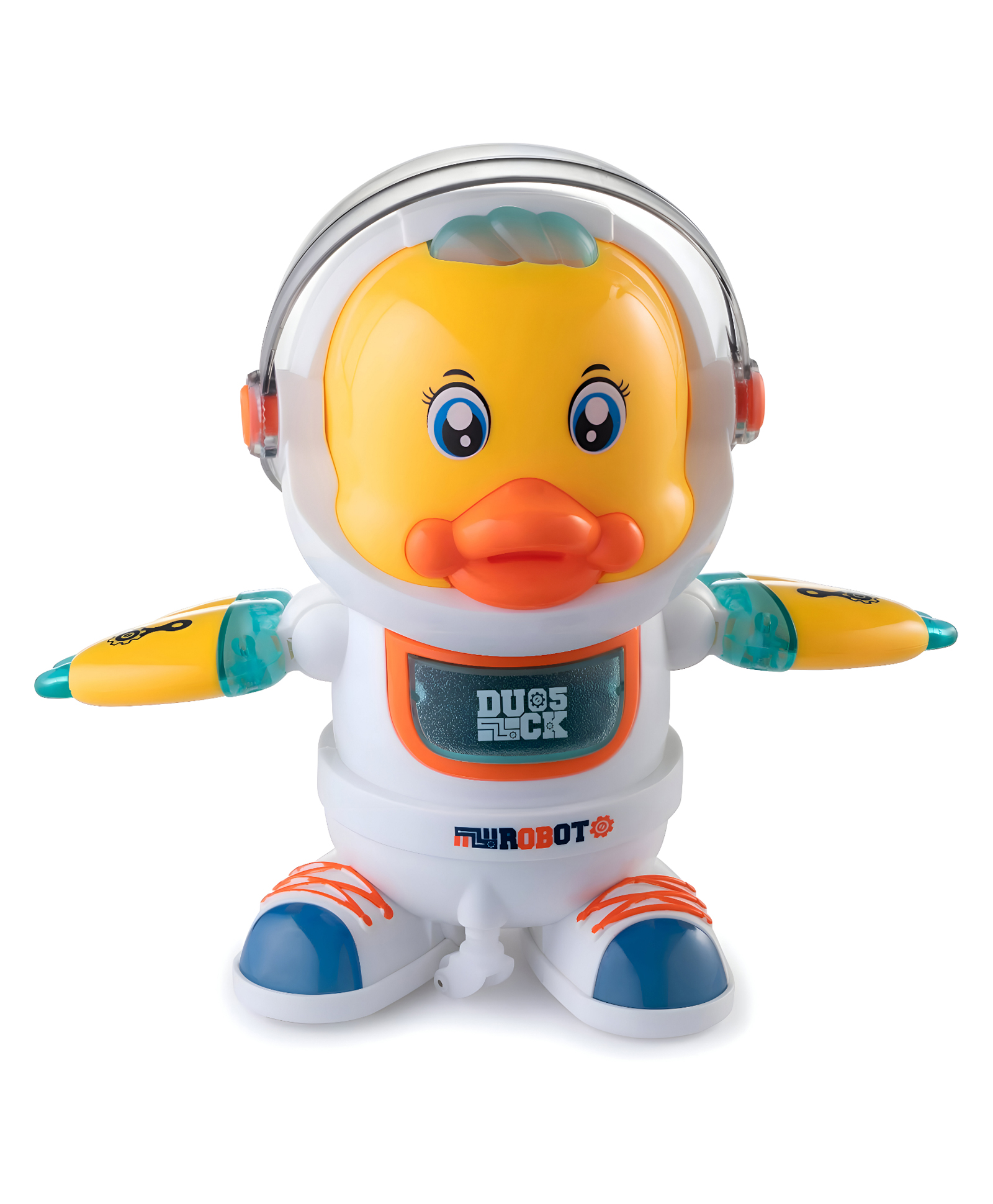 NEGOCIO Lighting Walking Animal Toys Electric Musical Space Duck Toys Battery Operated Dancing Duck Toys for Kids- PACK OF 1- COLOR MAY VARY-image-4