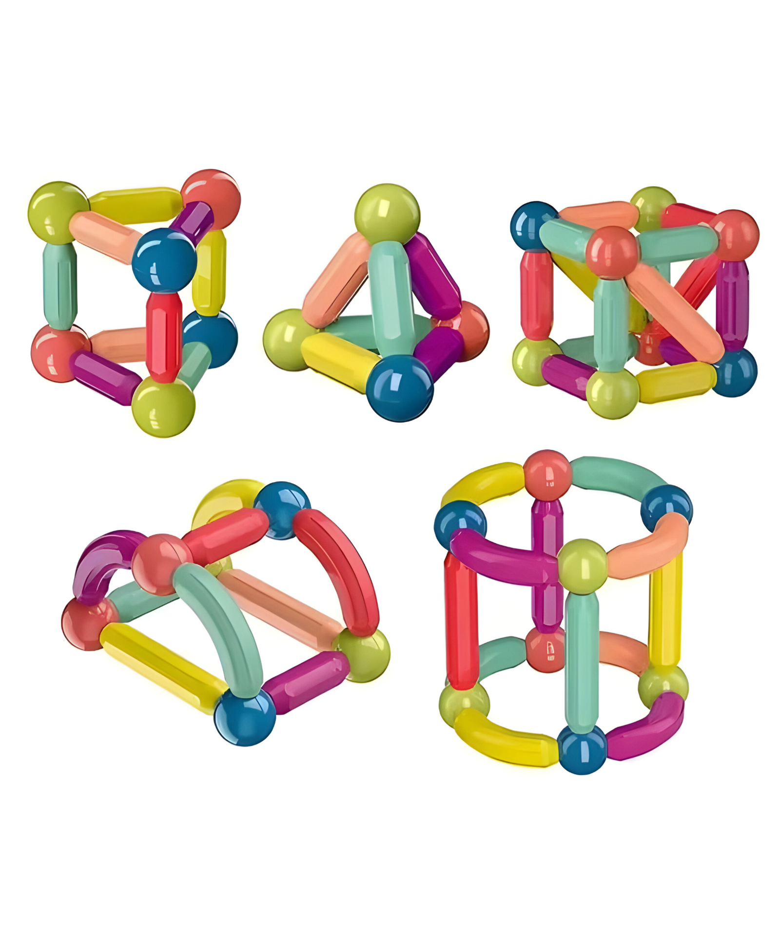 NEGOCIO Stem Educational Construction Toys, Magnetic Sticks 3D Magnet Building Puzzle Toys Gift for Toddler- PACK OF 1- COLOR MAY VARY-image-8