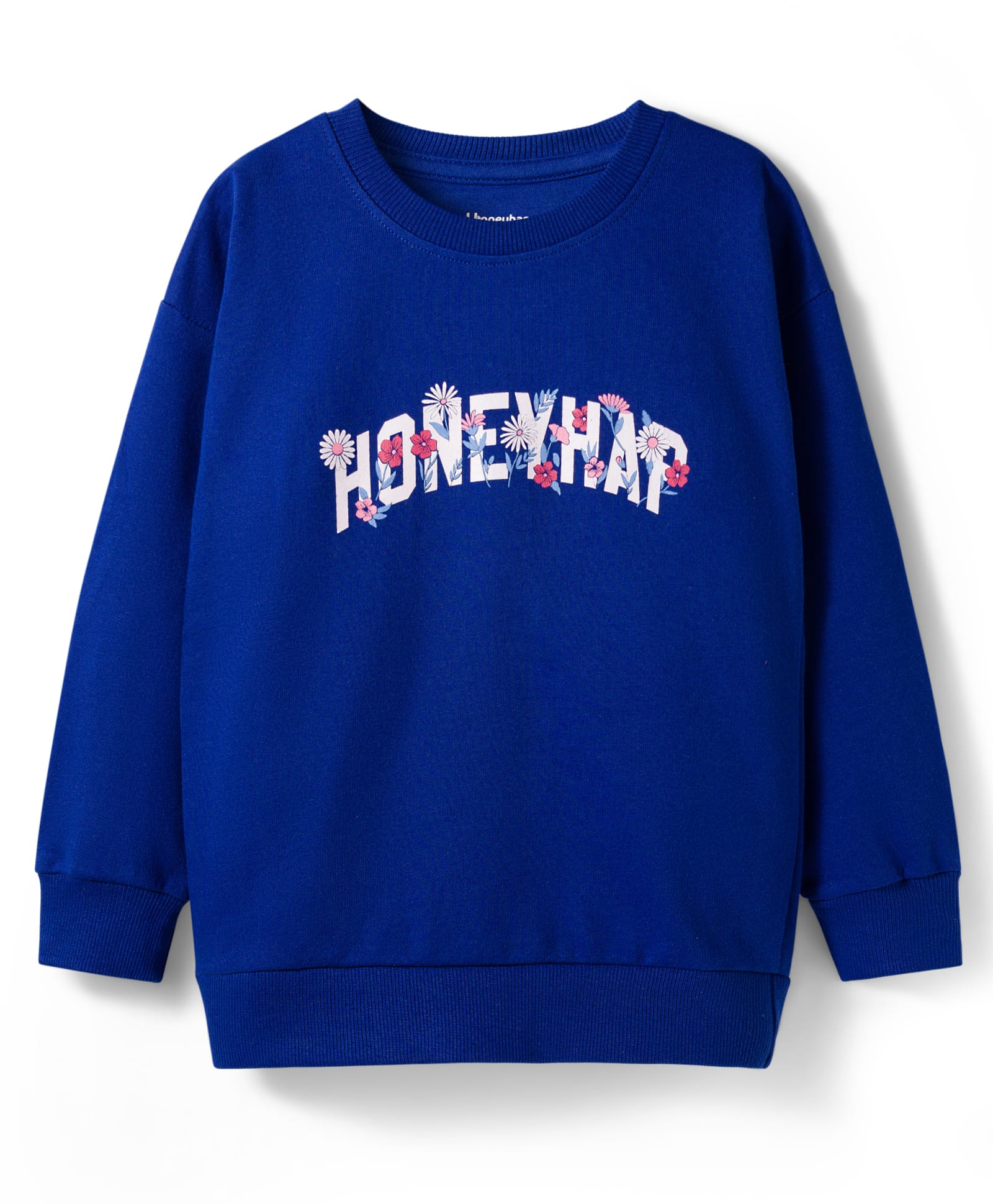 Honeyhap Premium 100% Cotton Knit Full Sleeves Sweatshirt With Text Print & Bio Finish - Limoges-picture-24