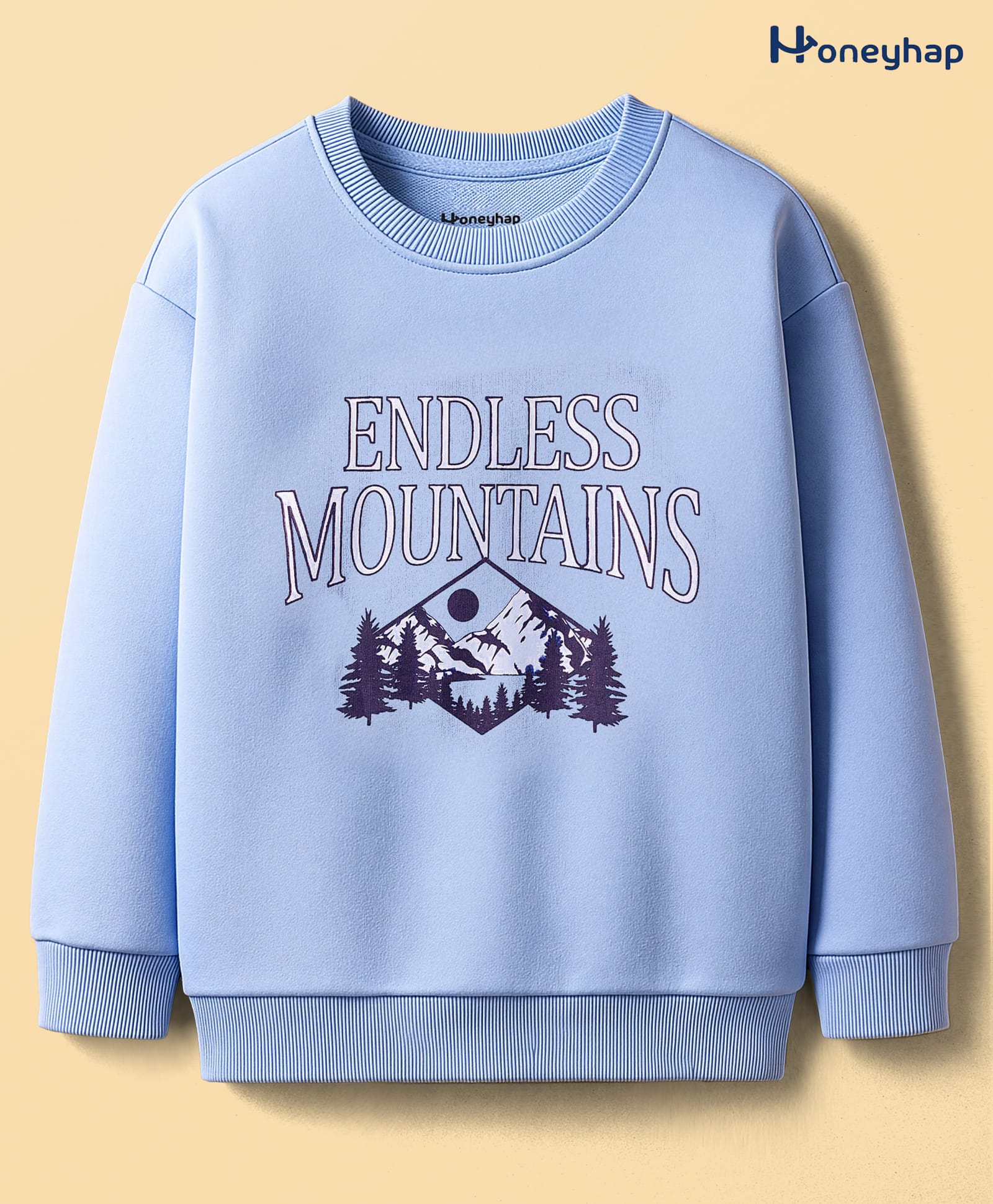 Honeyhap Premium 100% Cotton Knit Full Sleeves Sweatshirt With Text Print - Windsurfer-picture-21