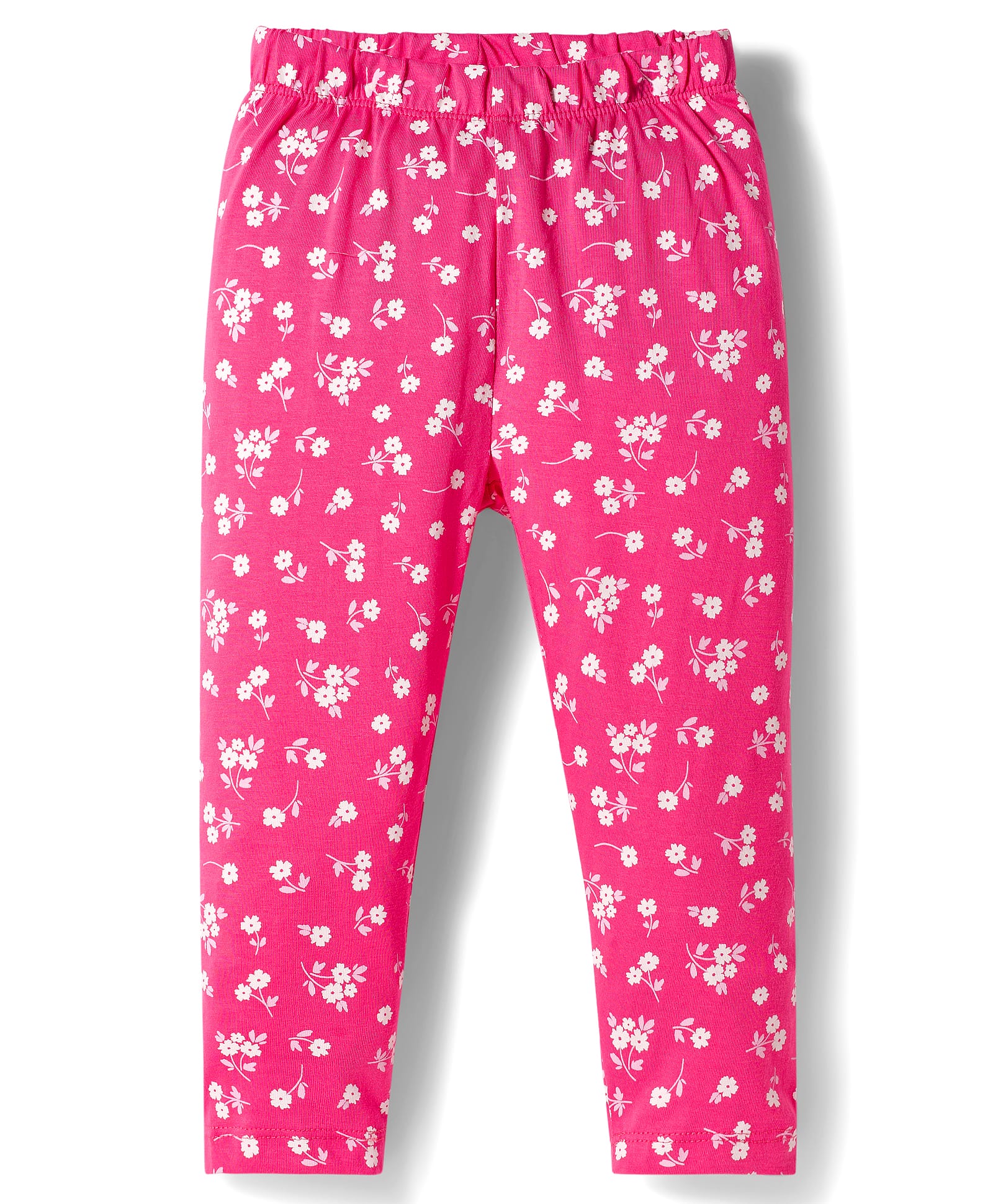 Doodle Poodle 100% Cotton Knit Full Length Leggings With Floral Print - PInk-picture-48