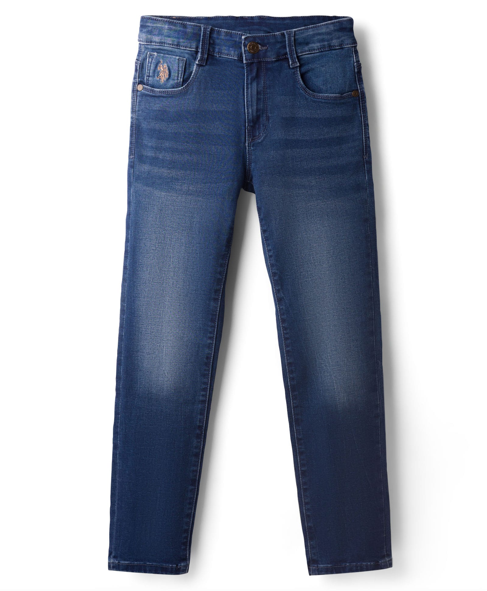 US Polo Assn Cotton Woven Full Length Washed Jeans - Blue-image-26