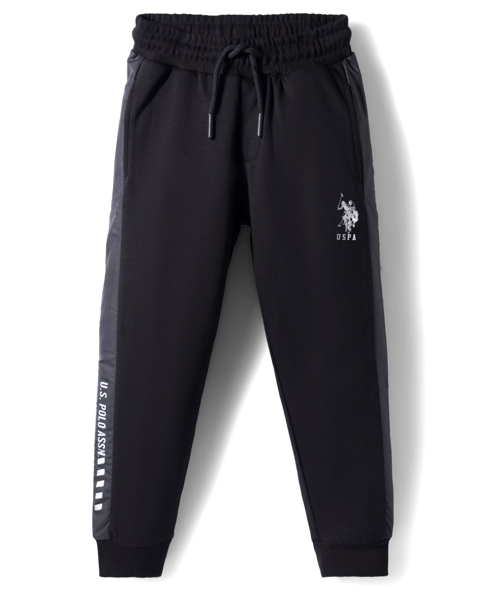 US Polo Assn Cotton Knit Full Length Lounge Pant With Text Print - Black-picture-20