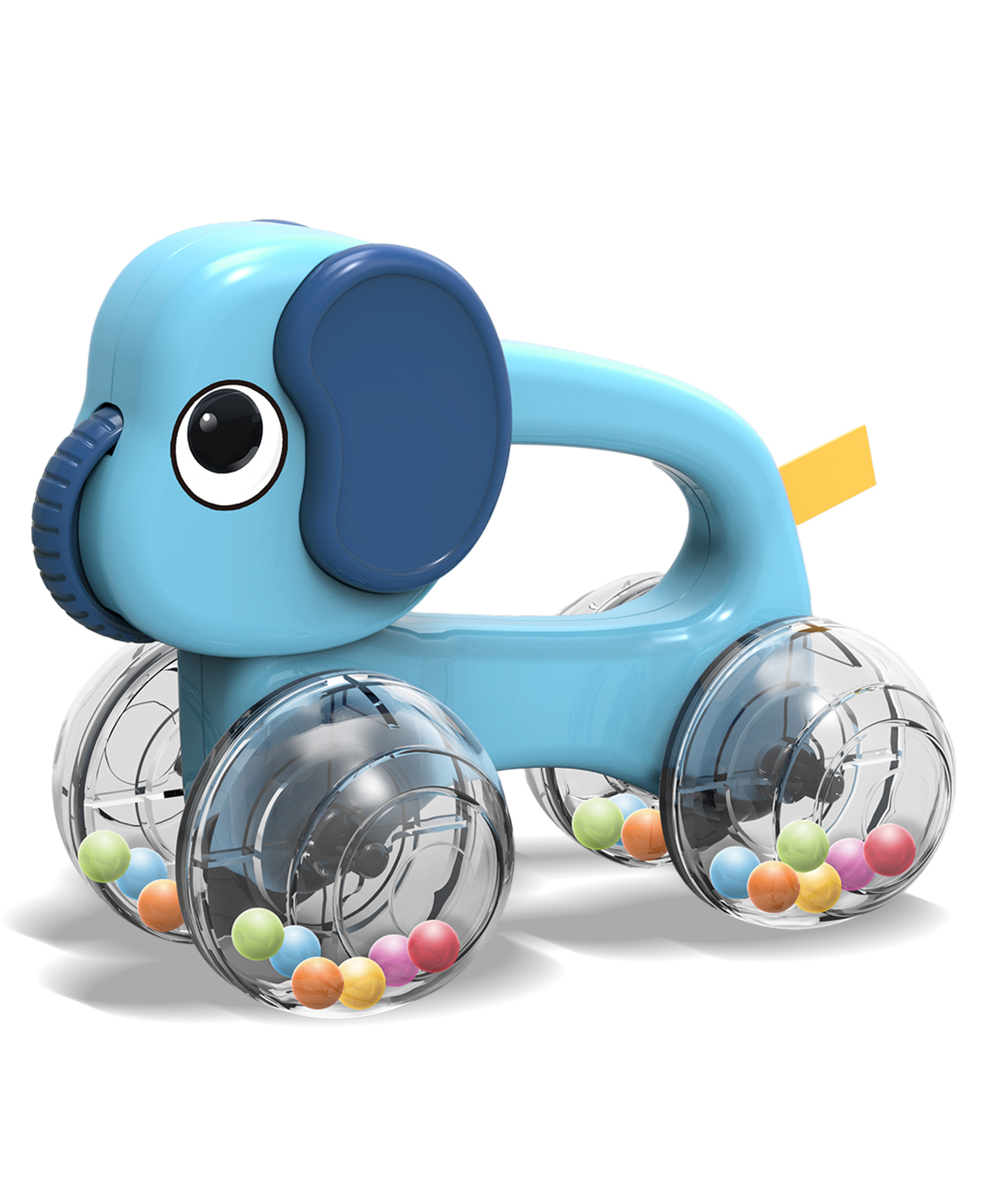 BitFeex Baby Rattles Elephant Toys Animal Modeling Vehicle Cars with Colorful Beads Toddler Learning Toys First Birthday Gift for Boys Girls-Color May Vary, Pack of 1 Pcs-picture-10