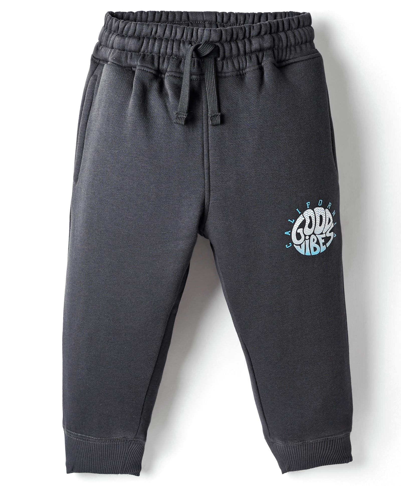 Doreme Knit Full Length Fleece & Woollen Pant With Text Print - Navy Blue-picture-19