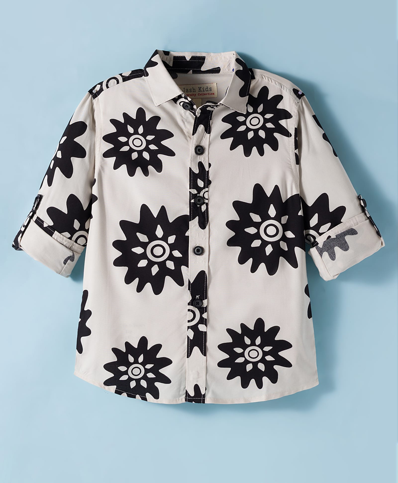 JASH KIDS Woven Full Sleeves Printed Shirt - Cream-image-23