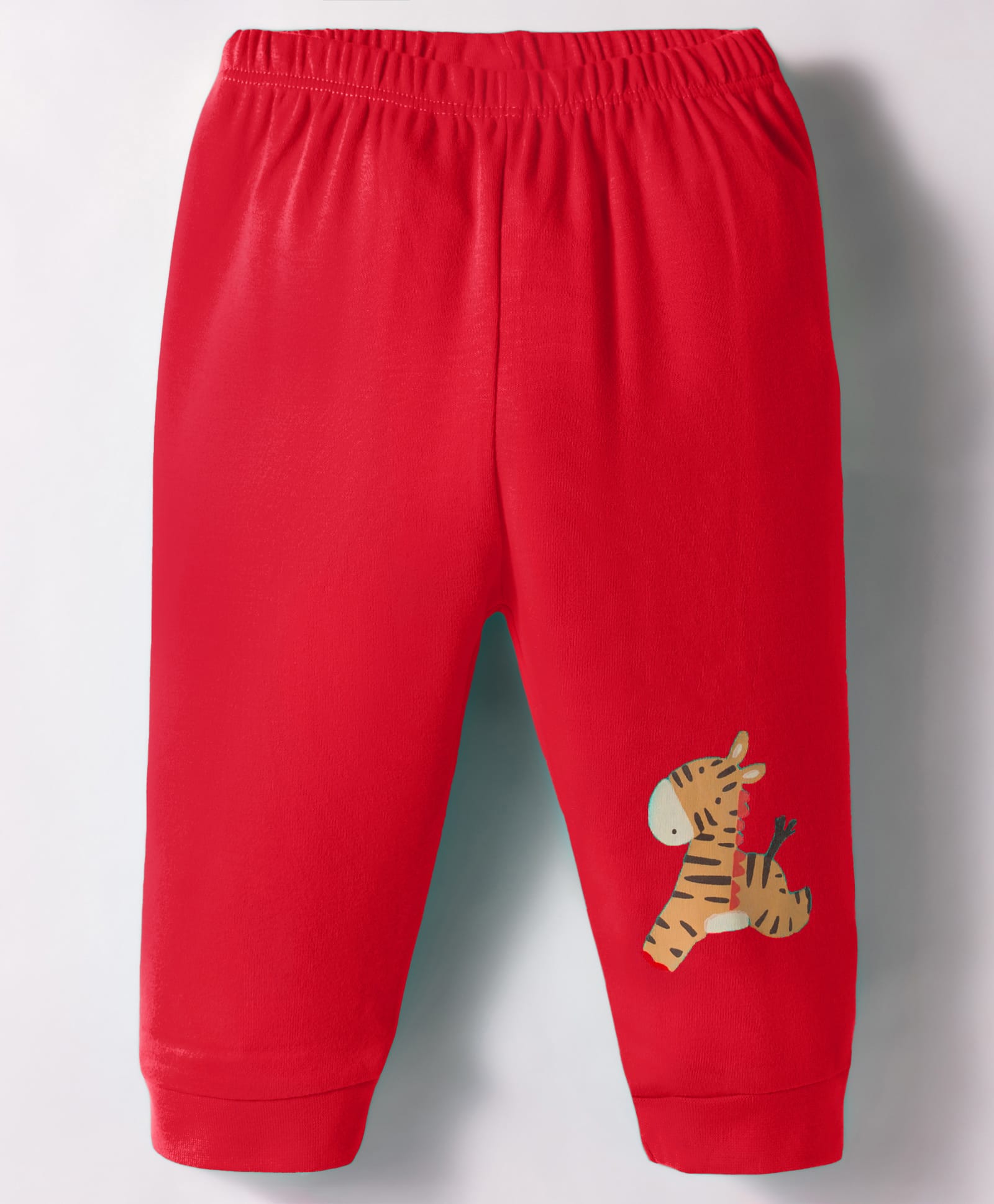 Tango Interlock Knit Full Length Lounge Pant with Animal Print - Red-picture-35