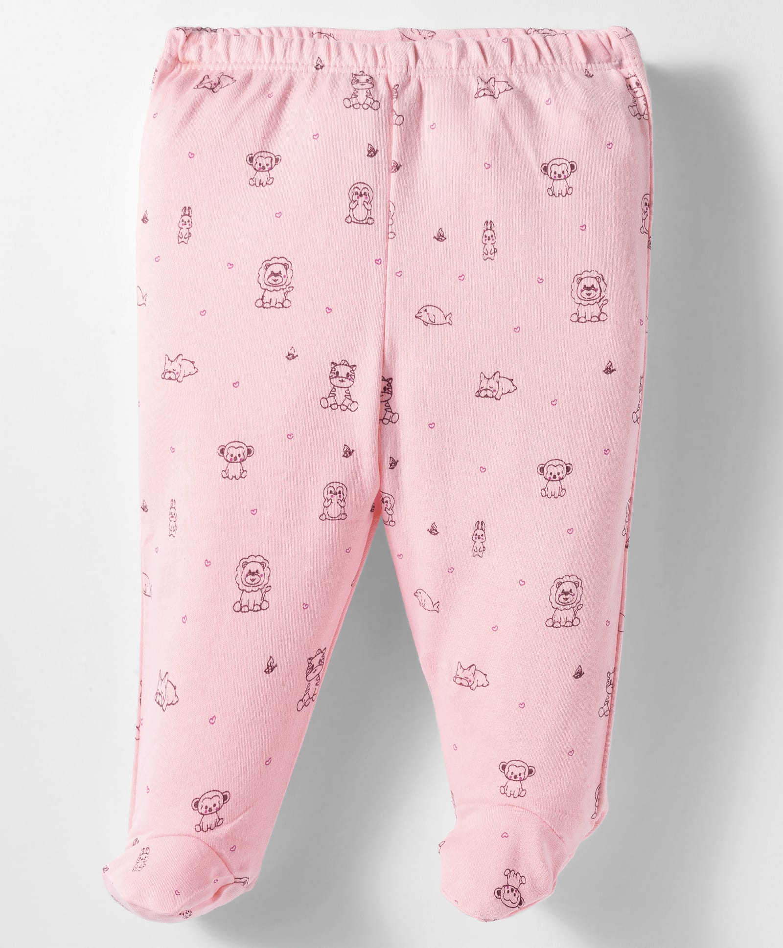 Tango Interlock Knit Full Length Bootie Leggings With Animal Print - Pink-picture-31