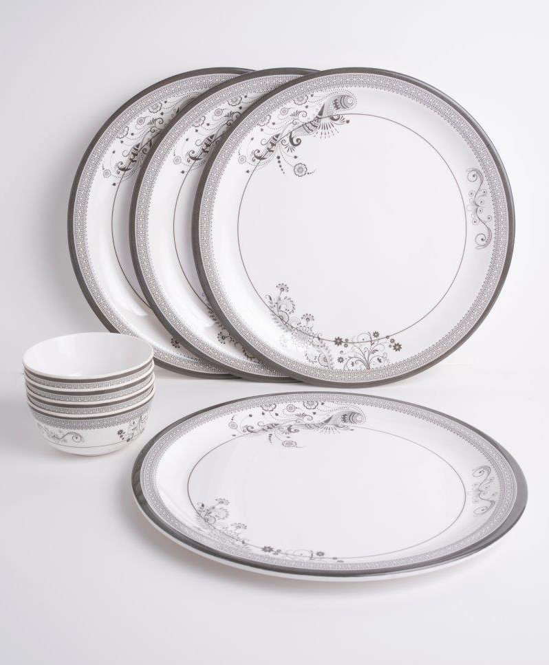 Superware Melamine 08 pcs Dinner set - Silver Lace-image-41