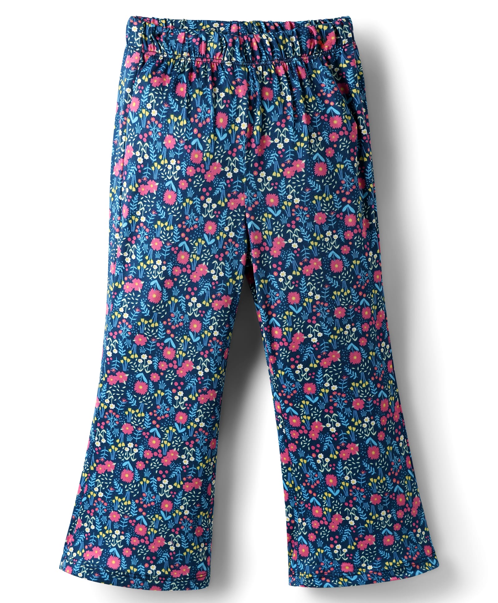 CrayonFlakes Knit Floral Printed Flared Leggings - Blue-picture-14