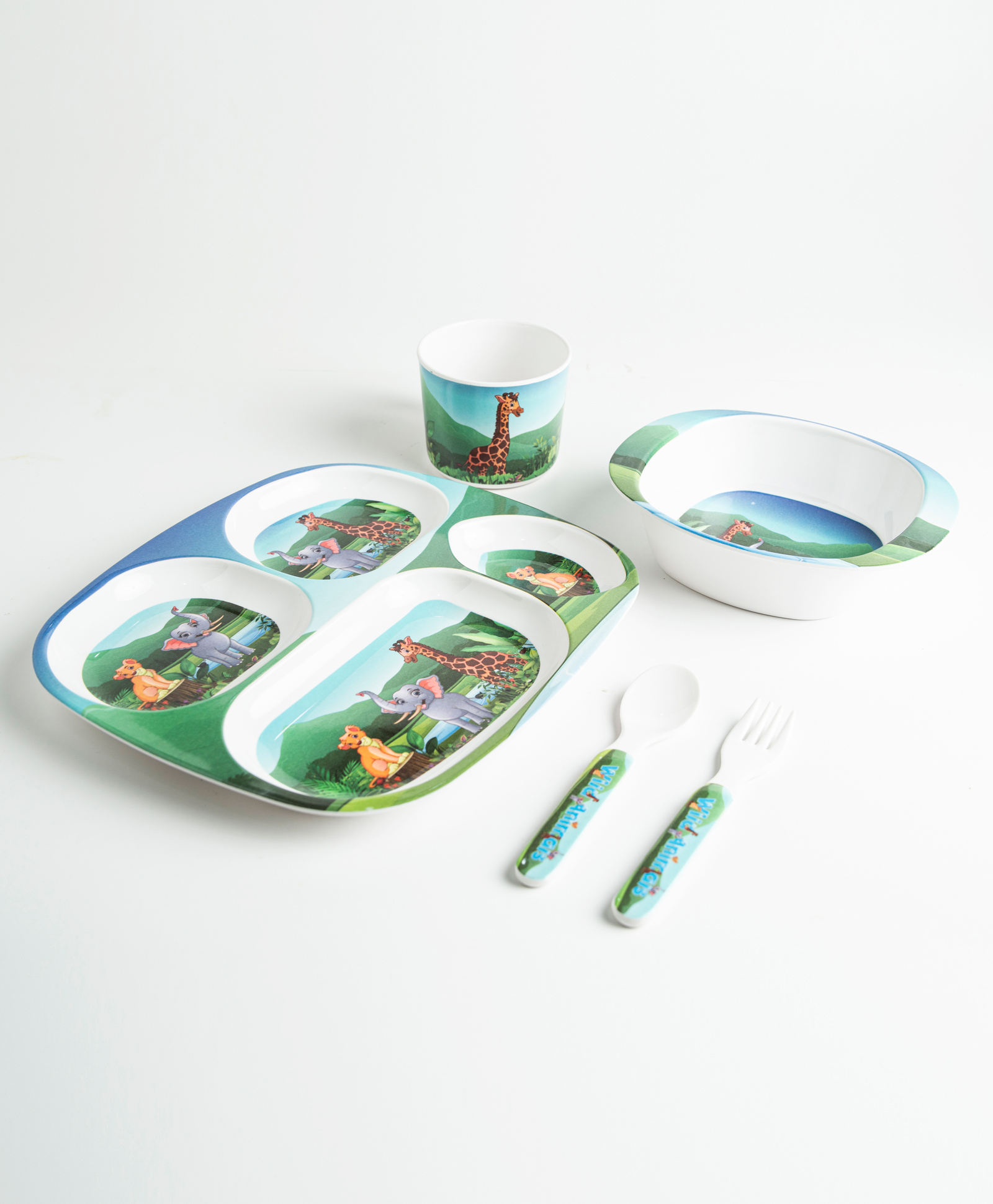 Superware Melamine Kids Dinner Set - Wild Animal ( Set of 5 )-picture-8