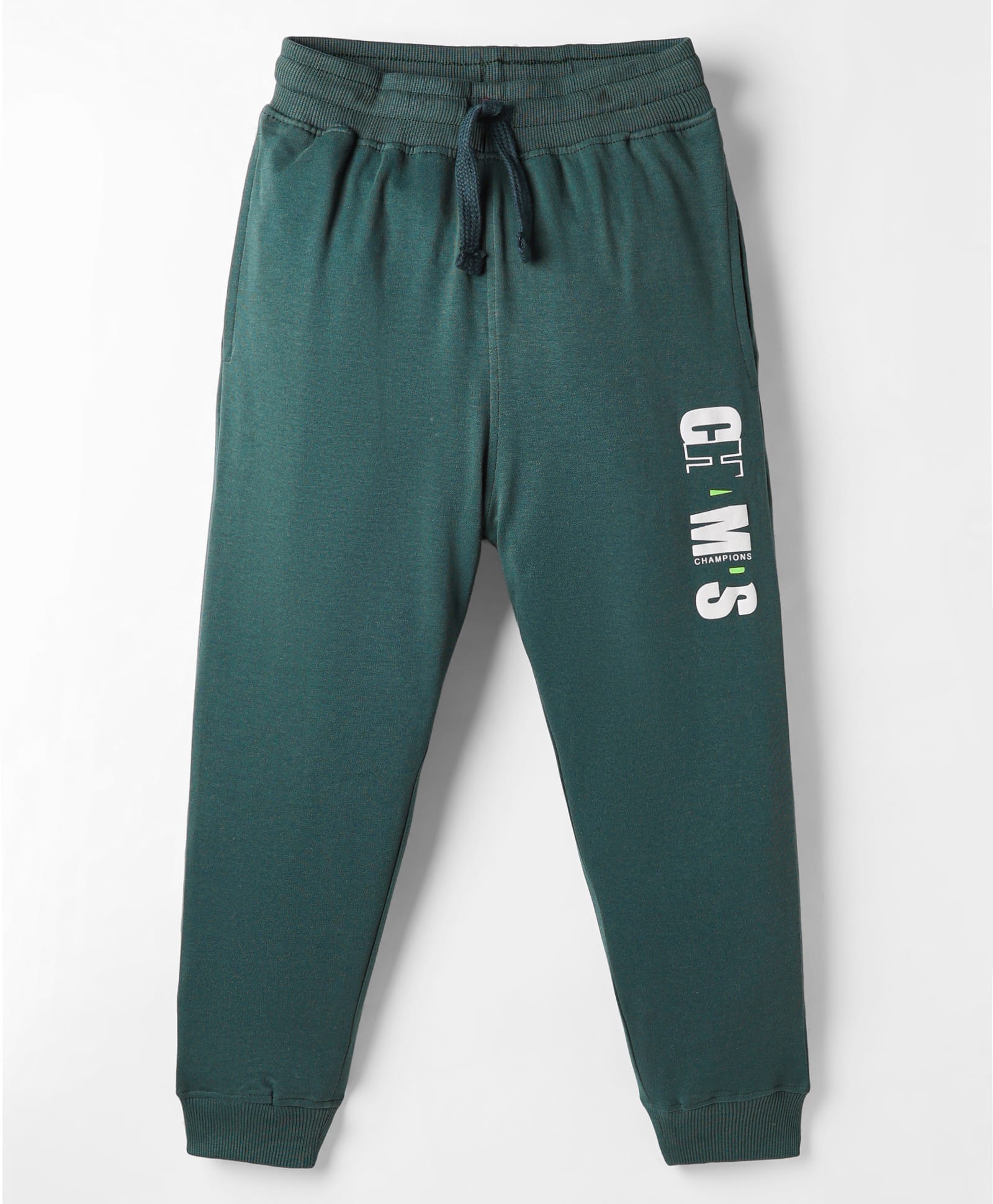 Doreme Single Jersey Knit Full Length Lounge Pant With Champions Print - Dark Green-picture-19