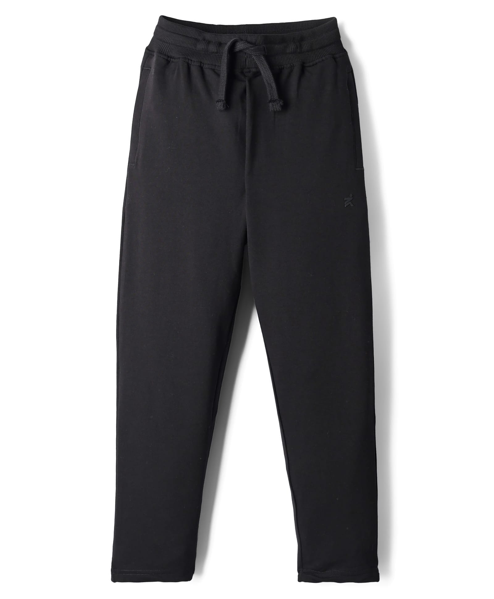 Doreme Terry Knit Full Length Solid Color Lounge Pant - Black-picture-13
