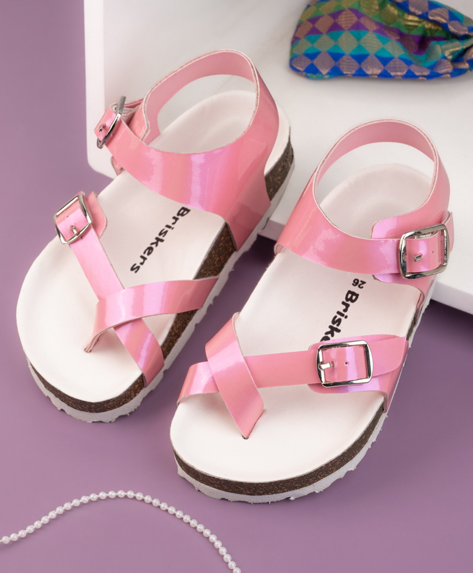 Briskers Solid Buckle Clip Closure Sandals - Pink-image-34
