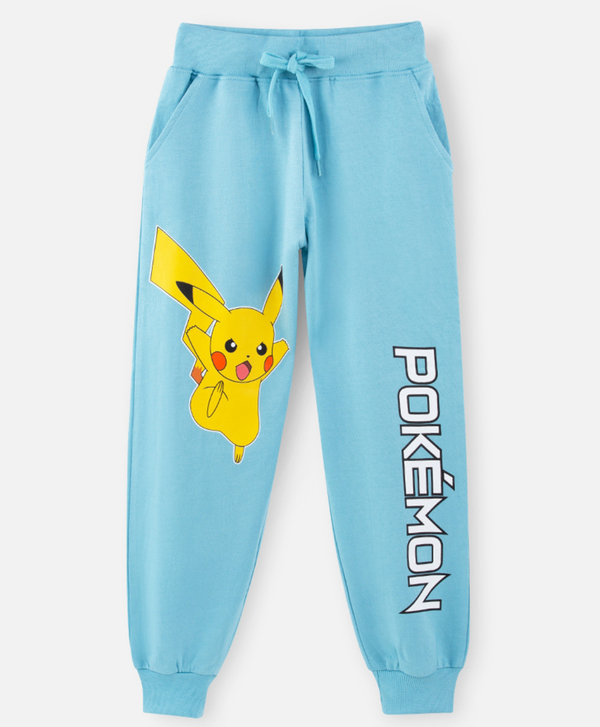 Nap Chief Pure Cotton Knit Pokemon Featuring Pikachu Printed Joggers - Sky Blue-picture-37