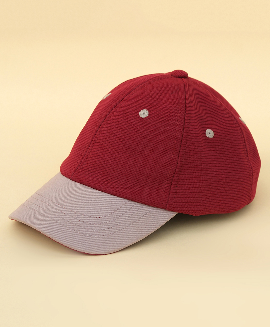 DukieKooky Cotton Colour Blocked Baseball Cap - Red - Circumference - 53 cm-picture-23