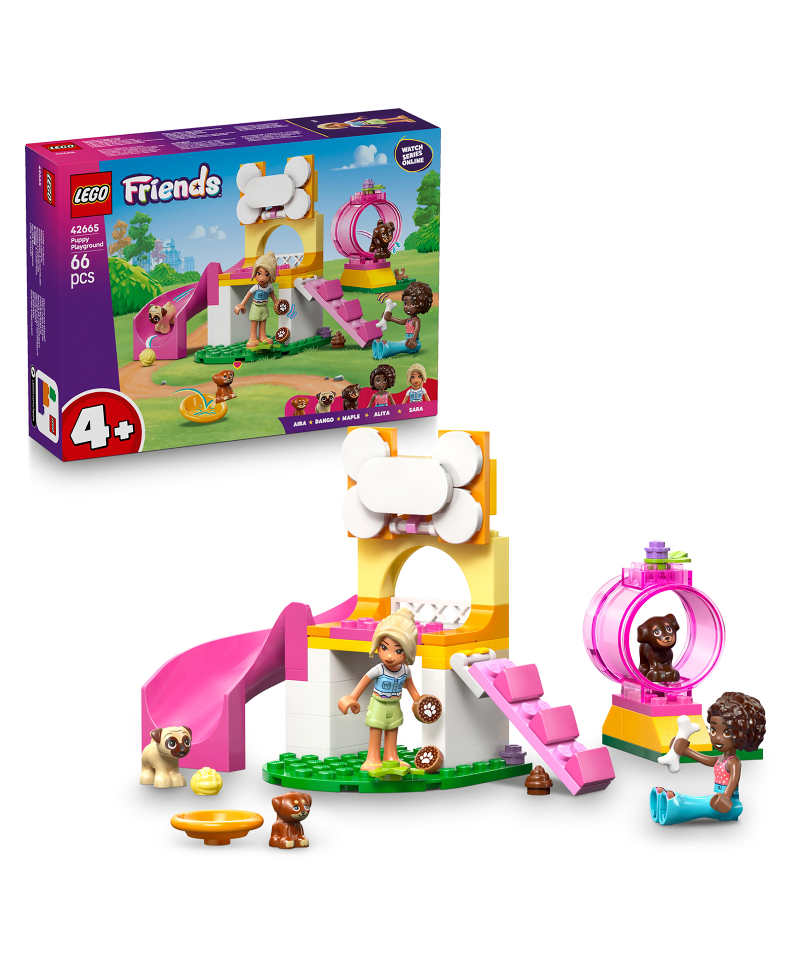 LEGO Friends Puppy Playground Building Kit, Dog Toy for Pretend Play 66 Pieces - 42665-picture-14