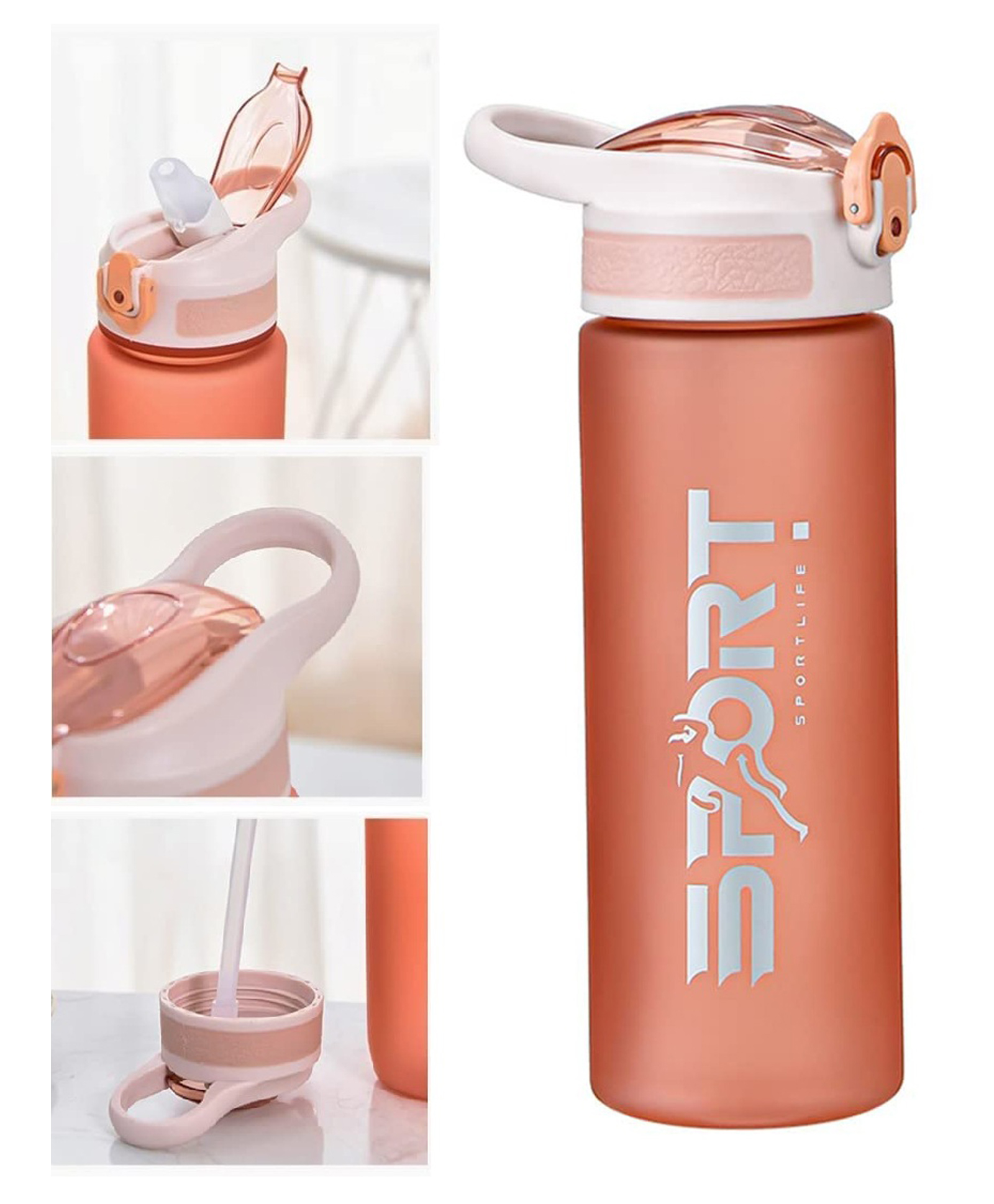 SANJARY Bpa Free Plastic Sportz Leakproof Water Bottle 500 ml color may vary-picture-9