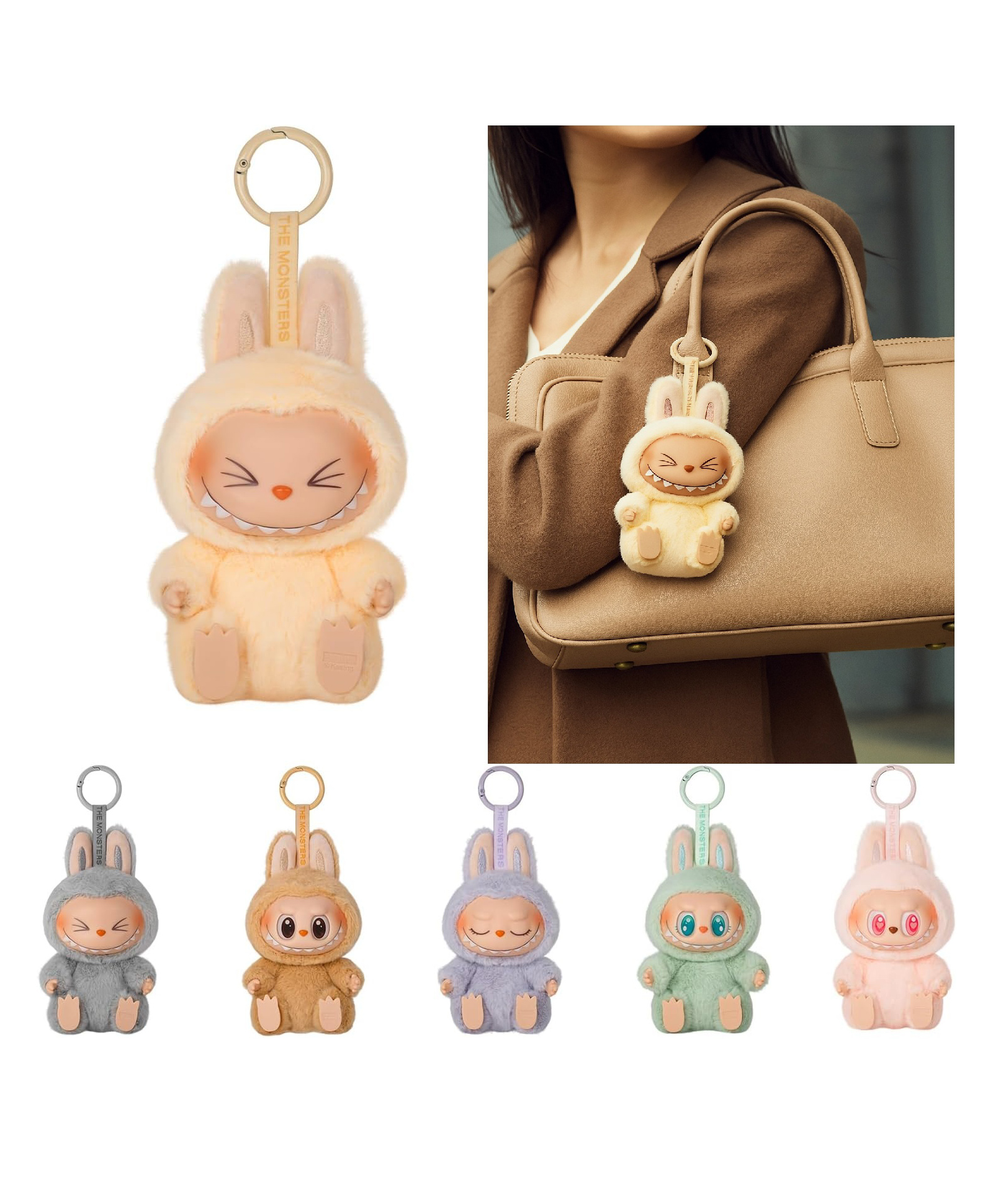 Sanjary Labubu Monsters Have A Seat Summer Party Series Labubu Plush Toy Doll Keychain Color design may vary-picture-40