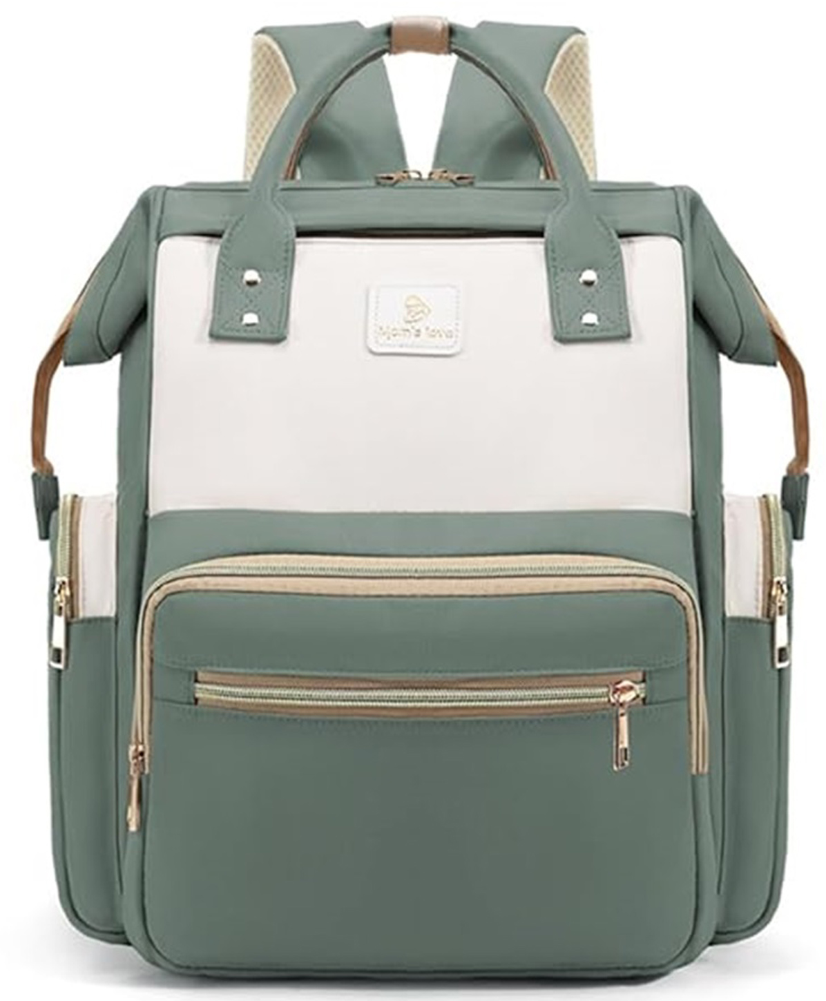 Winnies All-in-One Baby Diaper Bag Backpack Green-image-49
