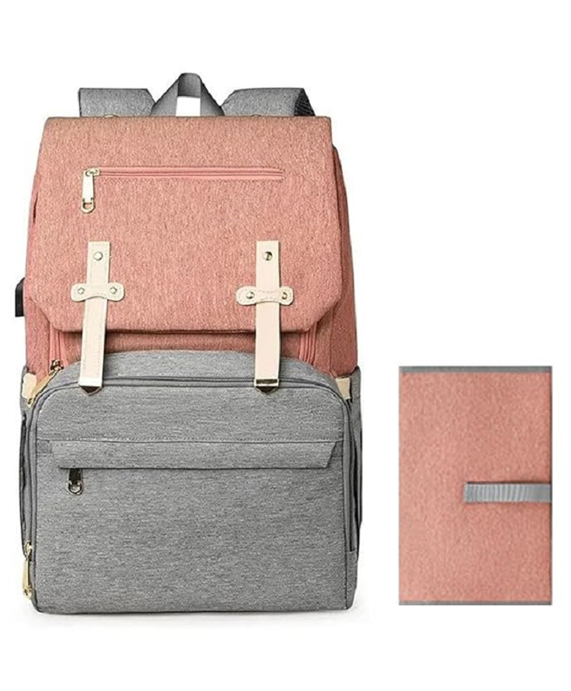 Winnies All-in-One Baby Diaper Bag Backpack Pink-picture-13
