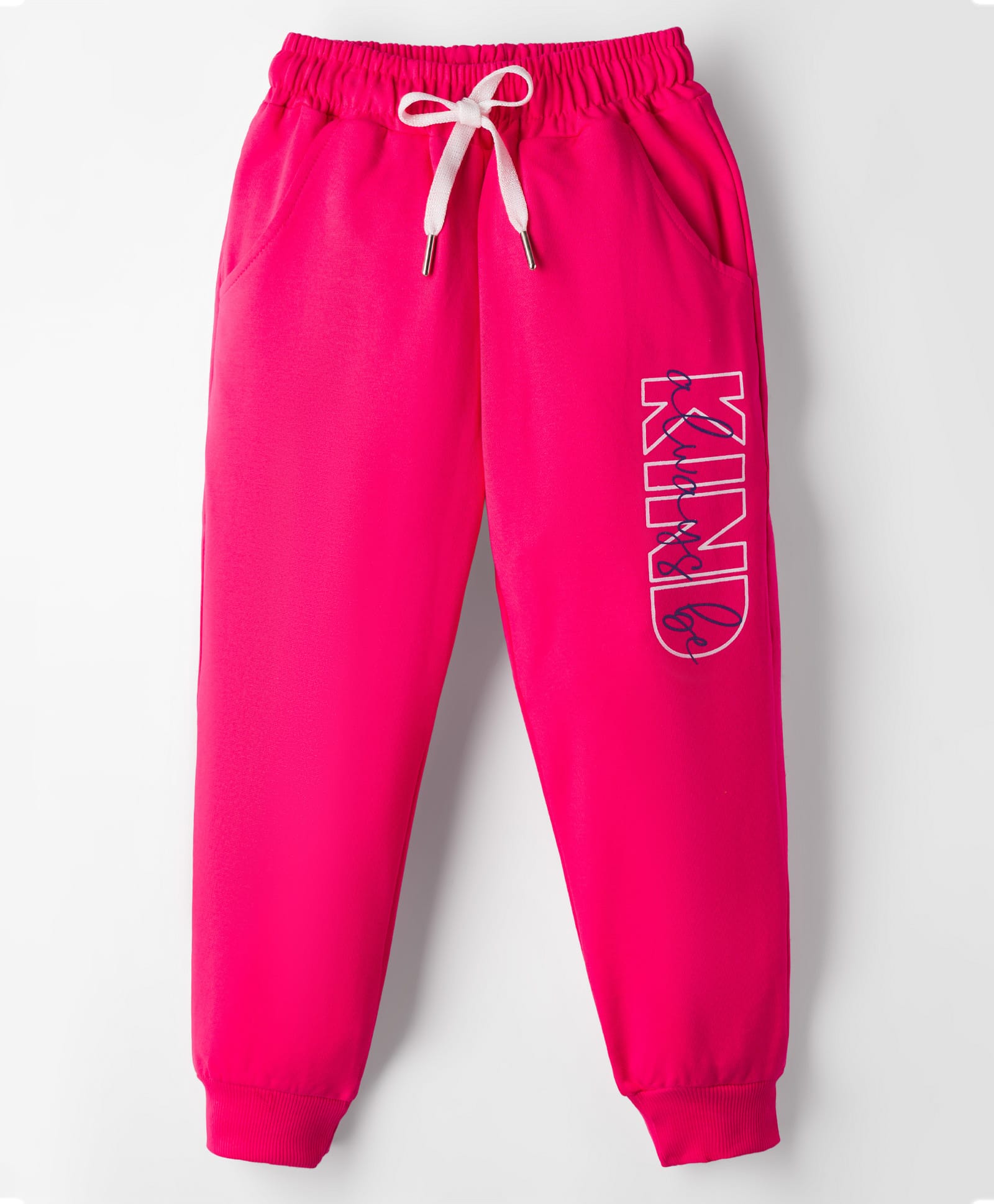 Smarty Girls Looper Knit Full Length Lounge Pant With Text Print - Dark Pink-picture-10