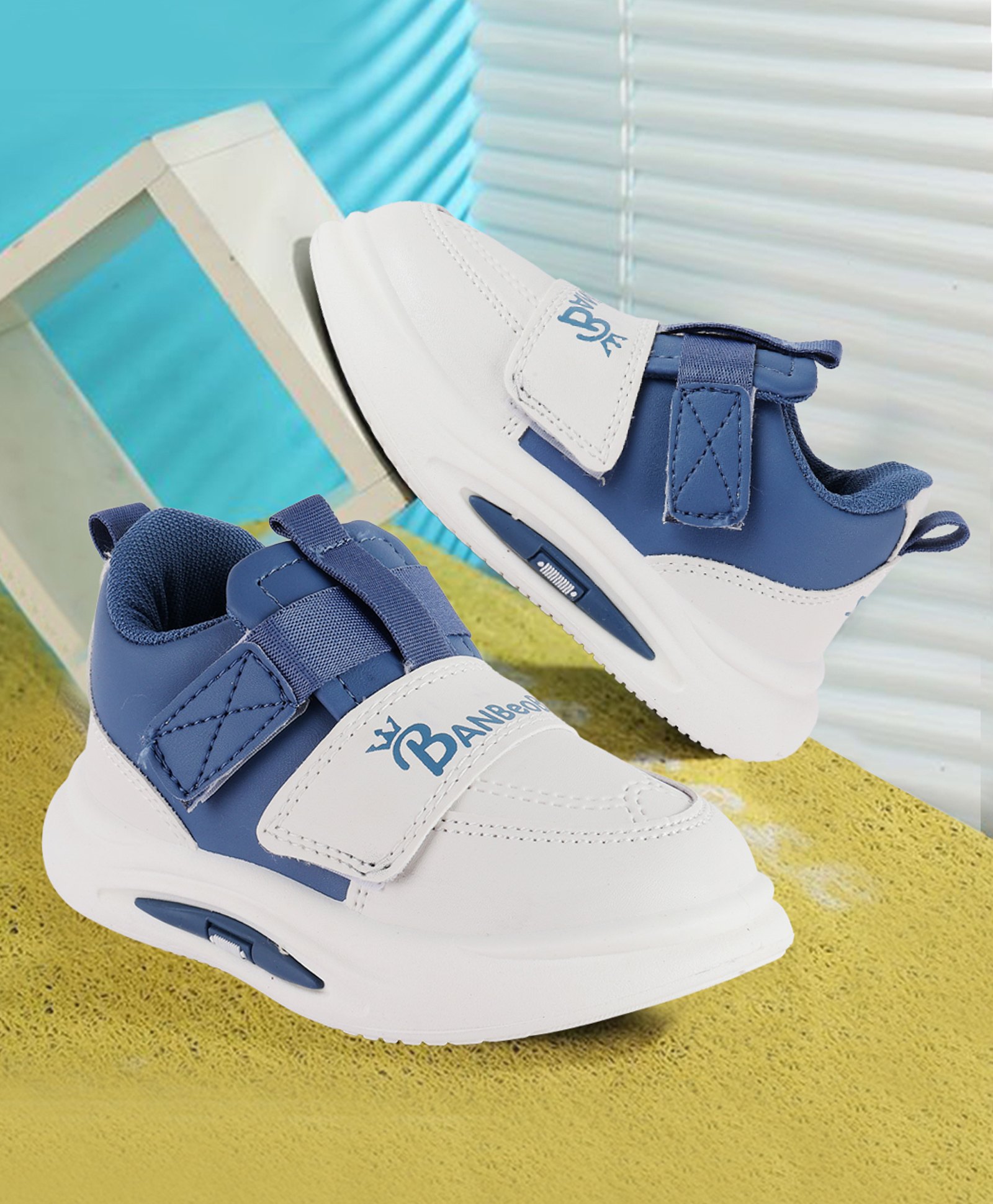 PASSION PETALS Colour Blocked Slip On Shoes - Blue & White-picture-10