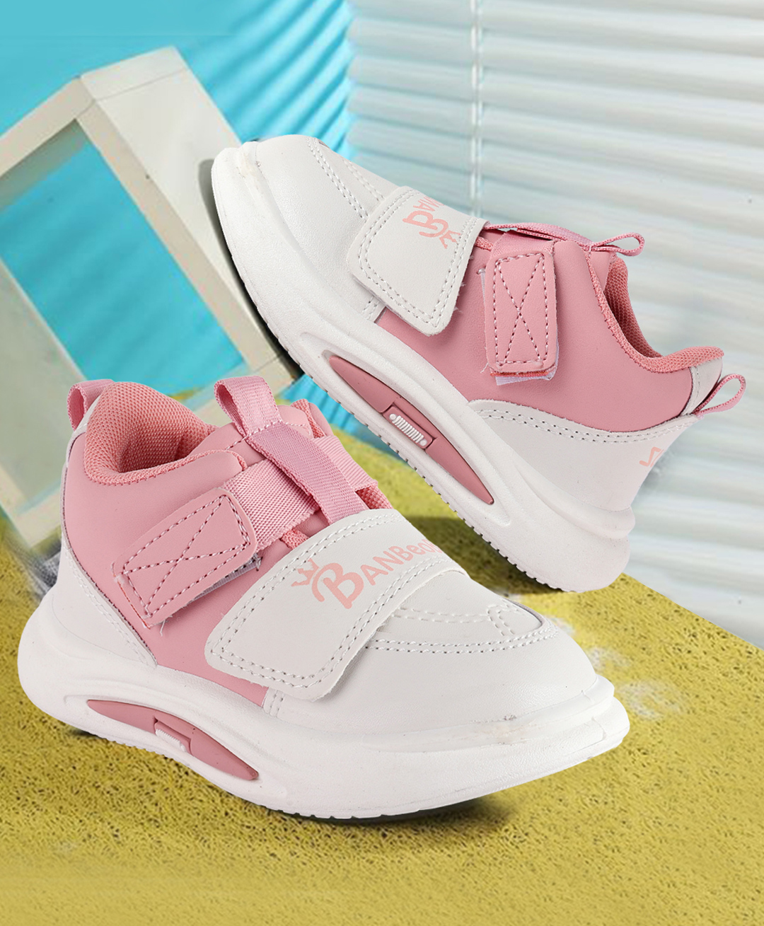 PASSION PETALS Colour Blocked Slip On Shoes - Pink & White-image-4