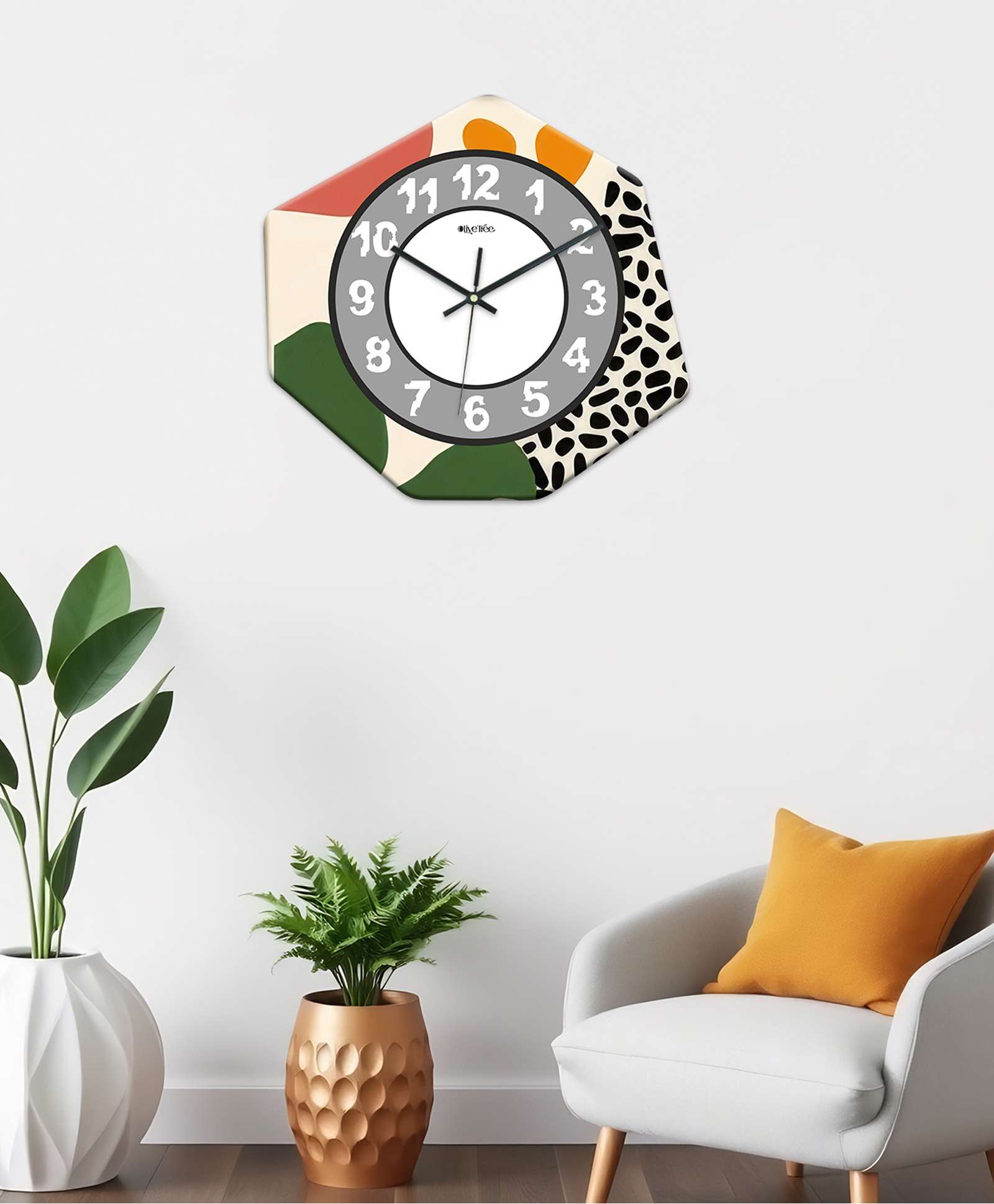 Olive Tree Wooden Designer Wall Clock for Home | Wooden Wall Clock for Living Room Bedroom | Designer Wooden Stylish Clocks for Home walls-image-20