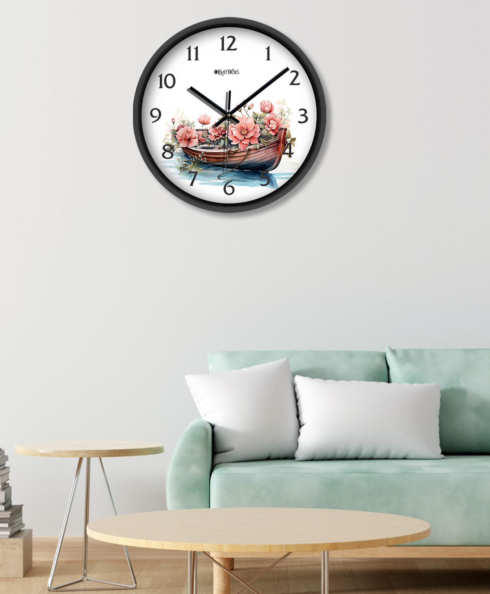 Olive Tree Wall Clock 12" Analog Decorative Latest Wall Clock Tic-Toc Movement Classic Clock Battery Operated Round Easy to Read for Room/Home/Kitchen/Bedroom/Office/School-image-45