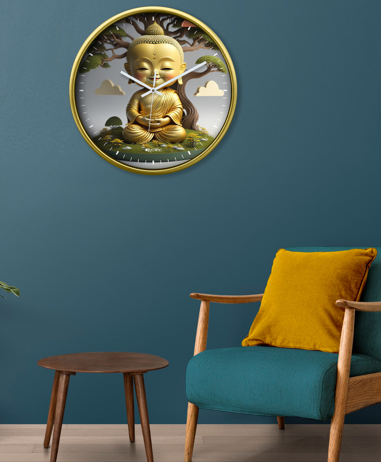 Olive Tree Wall Clock 12" Analog Decorative Latest Wall Clock Tic-Toc Movement Classic Clock Battery Operated Round Easy to Read for Room/Home/Kitchen/Bedroom/Office/School-image-39