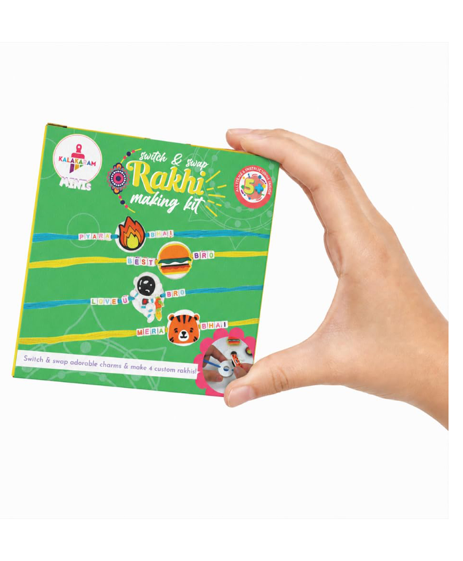 Kalakaram DIY Rakhi Kit for Kids | Make 4 Custom Rakhis-picture-28