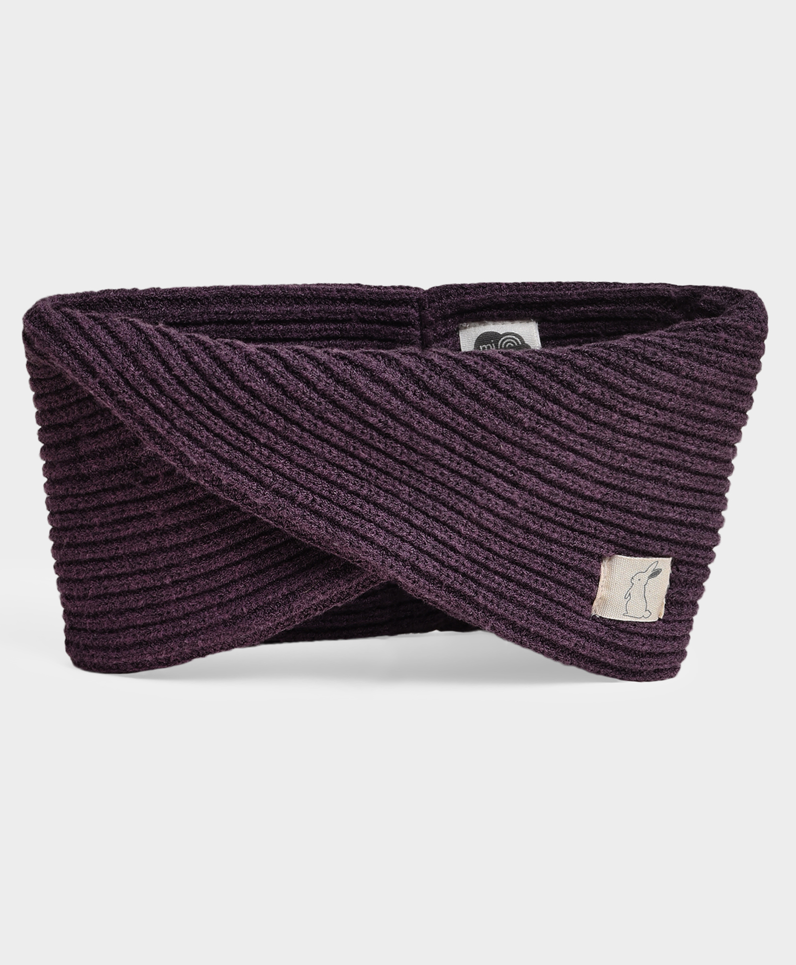 Mi Arcus Cotton Blend Bunny Patch Detailed Ribbed Neck Warmer - Purple-image-20