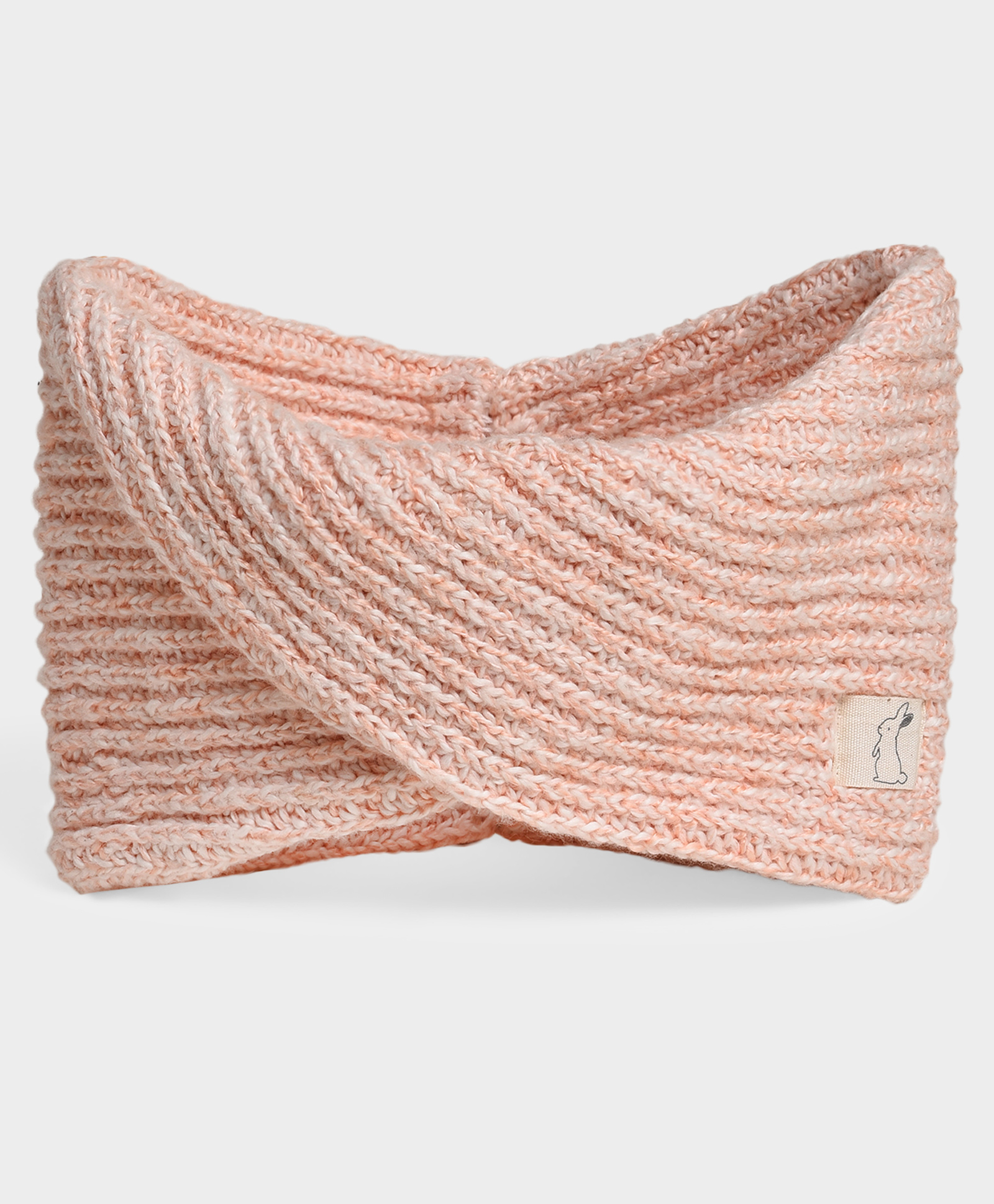 Mi Arcus Cotton Blend Bunny Patch Detailed Ribbed Neck Warmer - Pink-picture-26
