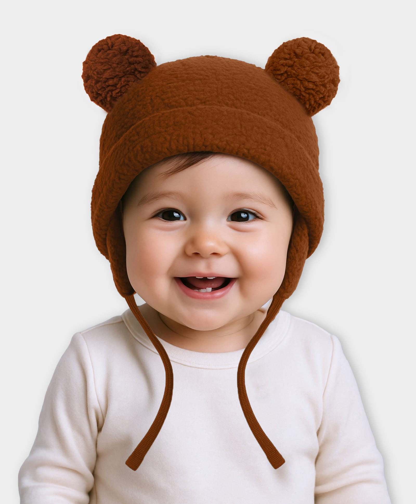 Mi Arcus Ears Applique & Fur Detailed Cap - Brown-picture-23
