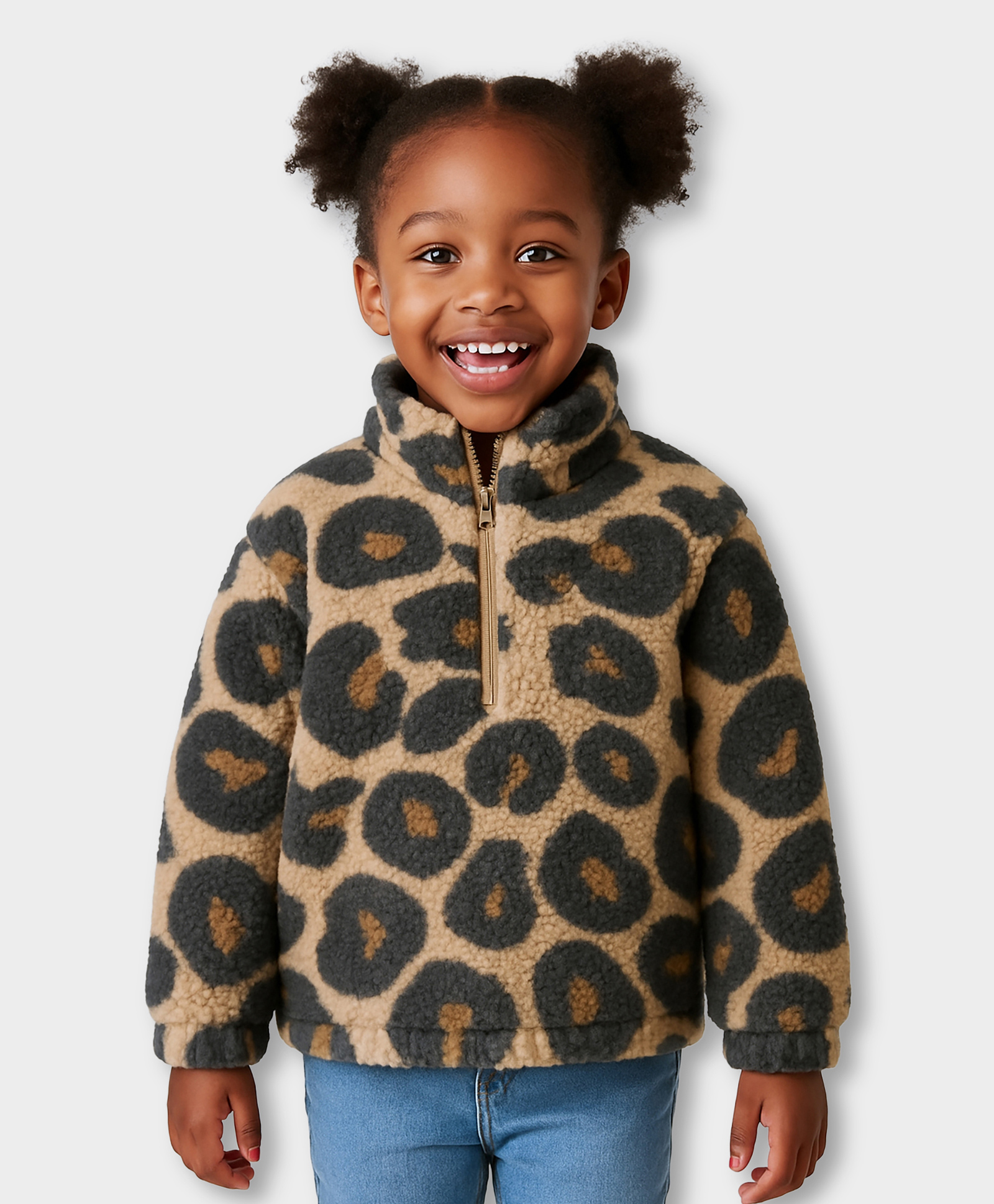 Mi Arcus Knit Sleeveless Leopard Designed Sweatshirt - Multi Colour-picture-31