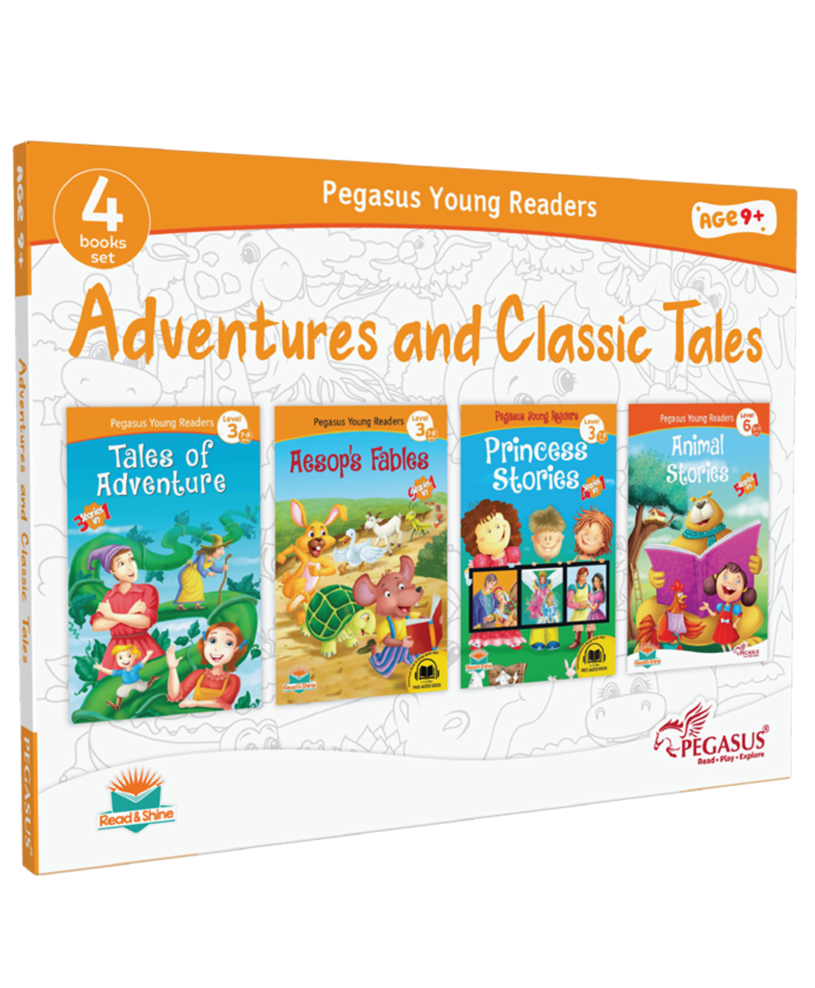 Young Readers Storybook Set 4 Adventure & Classic Tales for Kids | Illustrated Chapter Books Featuring Aesop's Fables, Princess Stories, Animal Adventures & More - English-image-47