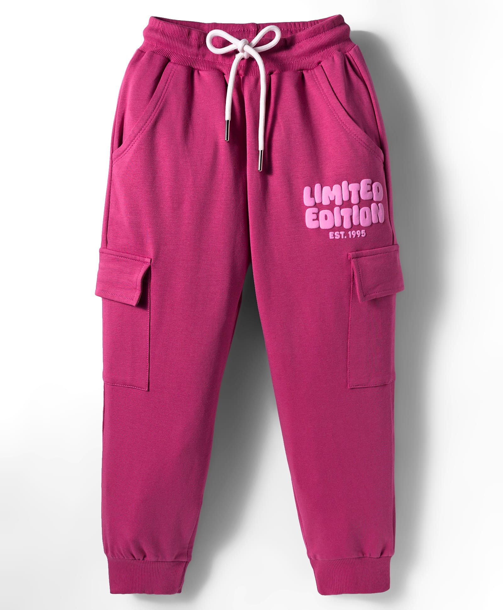 Smarty Girls Looper Knit Full Length Lounge Pant With Text Print - Dark Pink-picture-10
