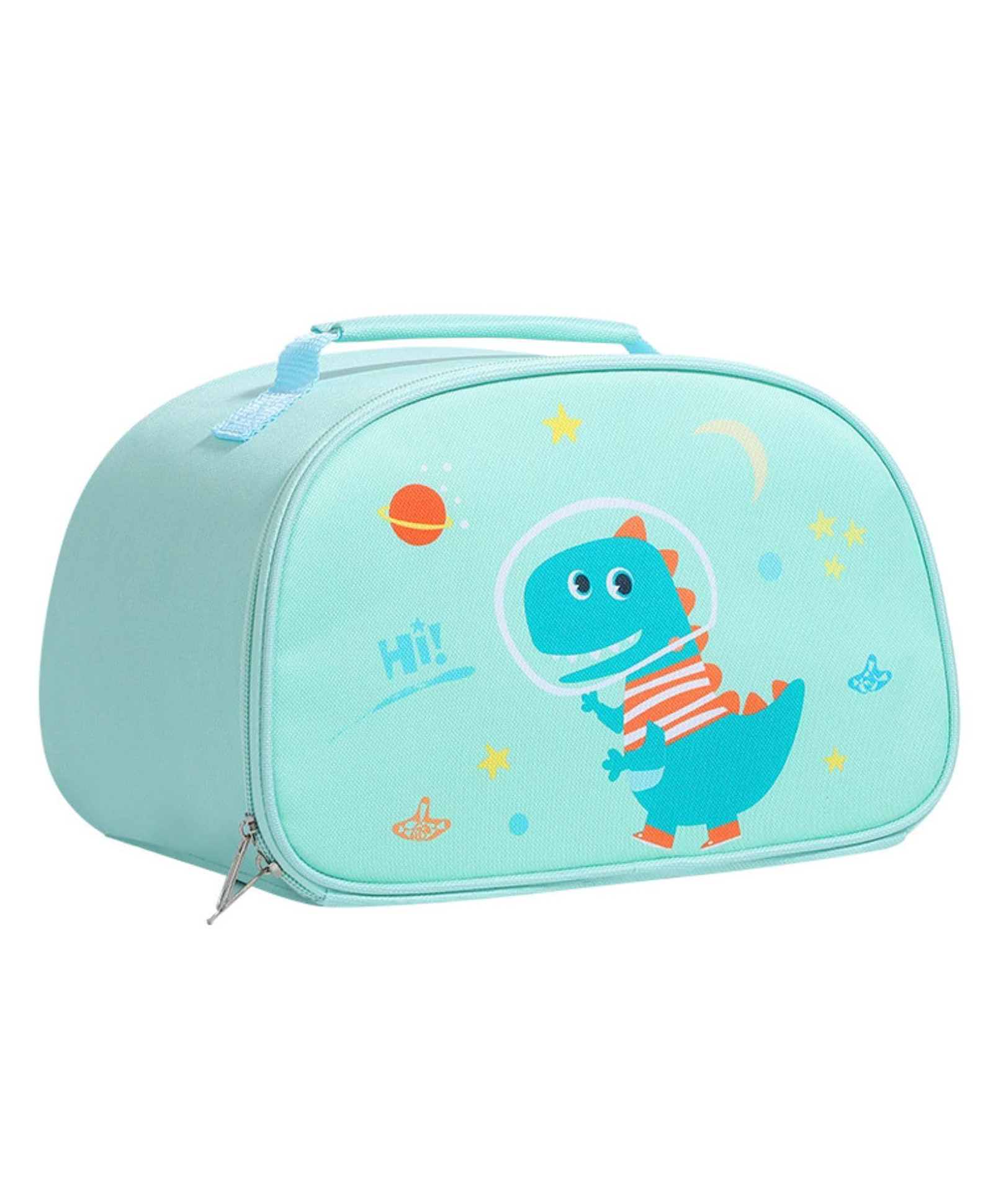 FunBlast Cartoon Print Insulated Lunch Bag for Kids Green-image-24