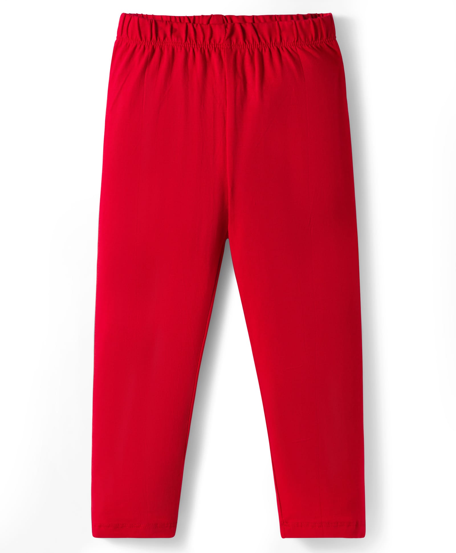 Doodle Poodle Cotton Elastane Knit Full Length Solid Colour Legging - Red-picture-15