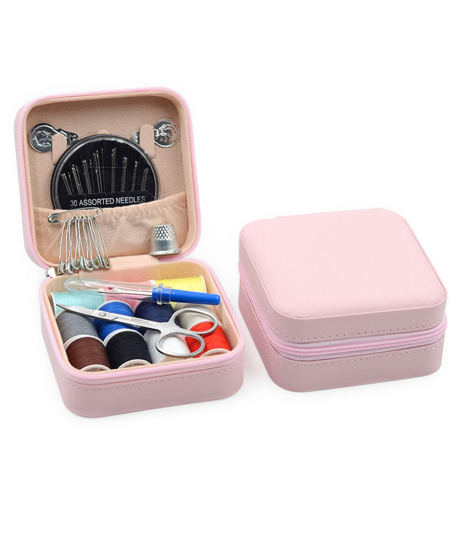 FunBlast Small & Portable Sui Dhaga Kit Pack of 1 Needle and Thread Box (Pink)-picture-16
