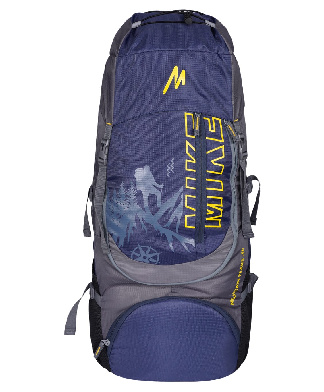 Mike Bags Mountain Peak Trekking Bag -Navy Blue & Grey.Capacity: 42L-picture-37