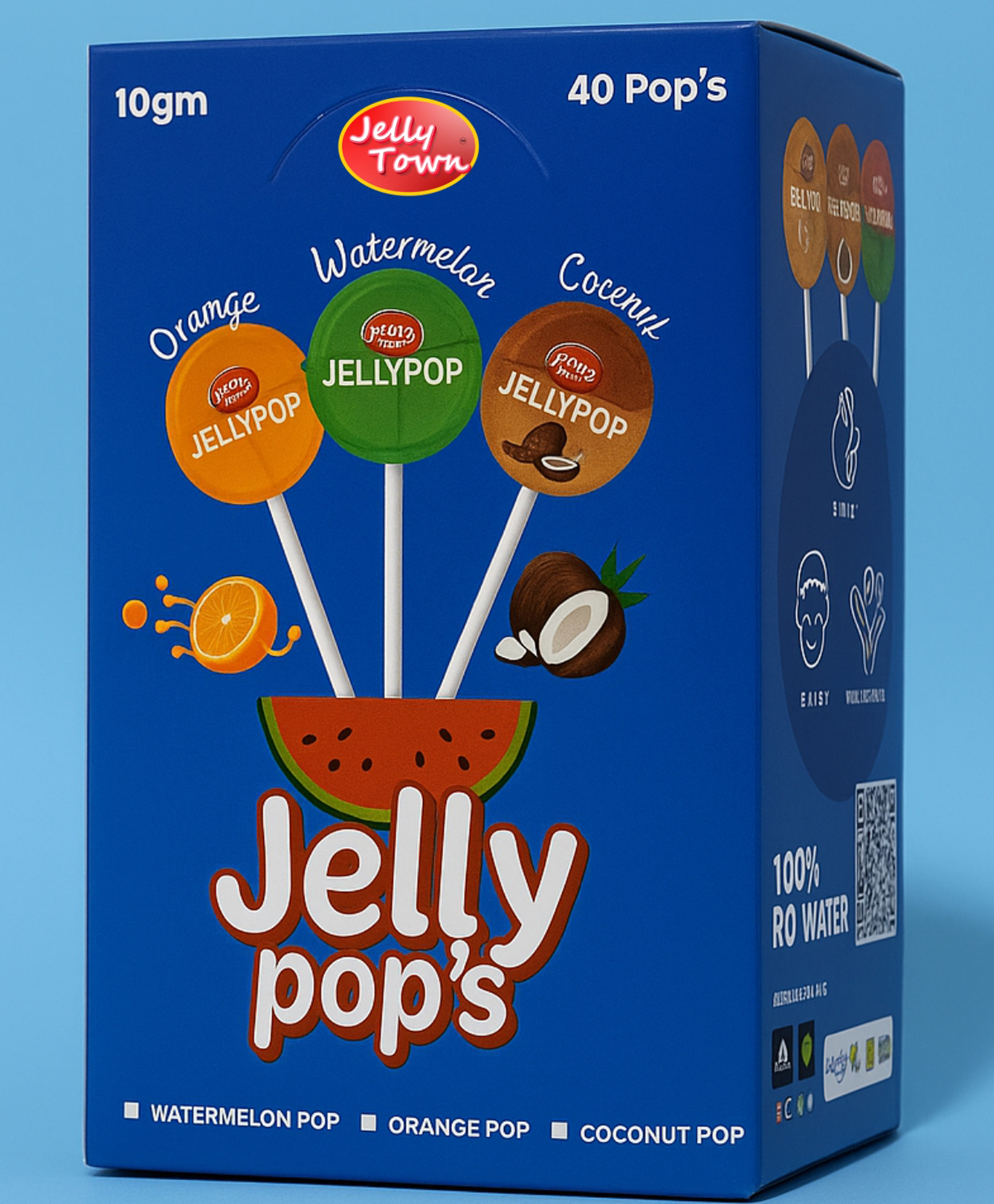 Jelly Town Pops (Orange, Coconut & Watermelon Flavour) - 40 Jelly Pops-image-47
