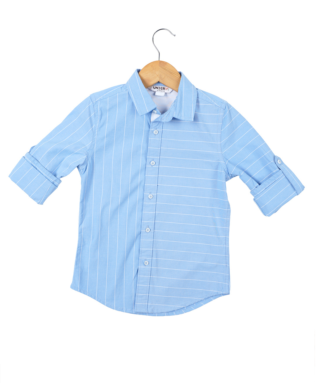 Under Fourteen Only Full Sleeves Striped Shirt - Blue-picture-27