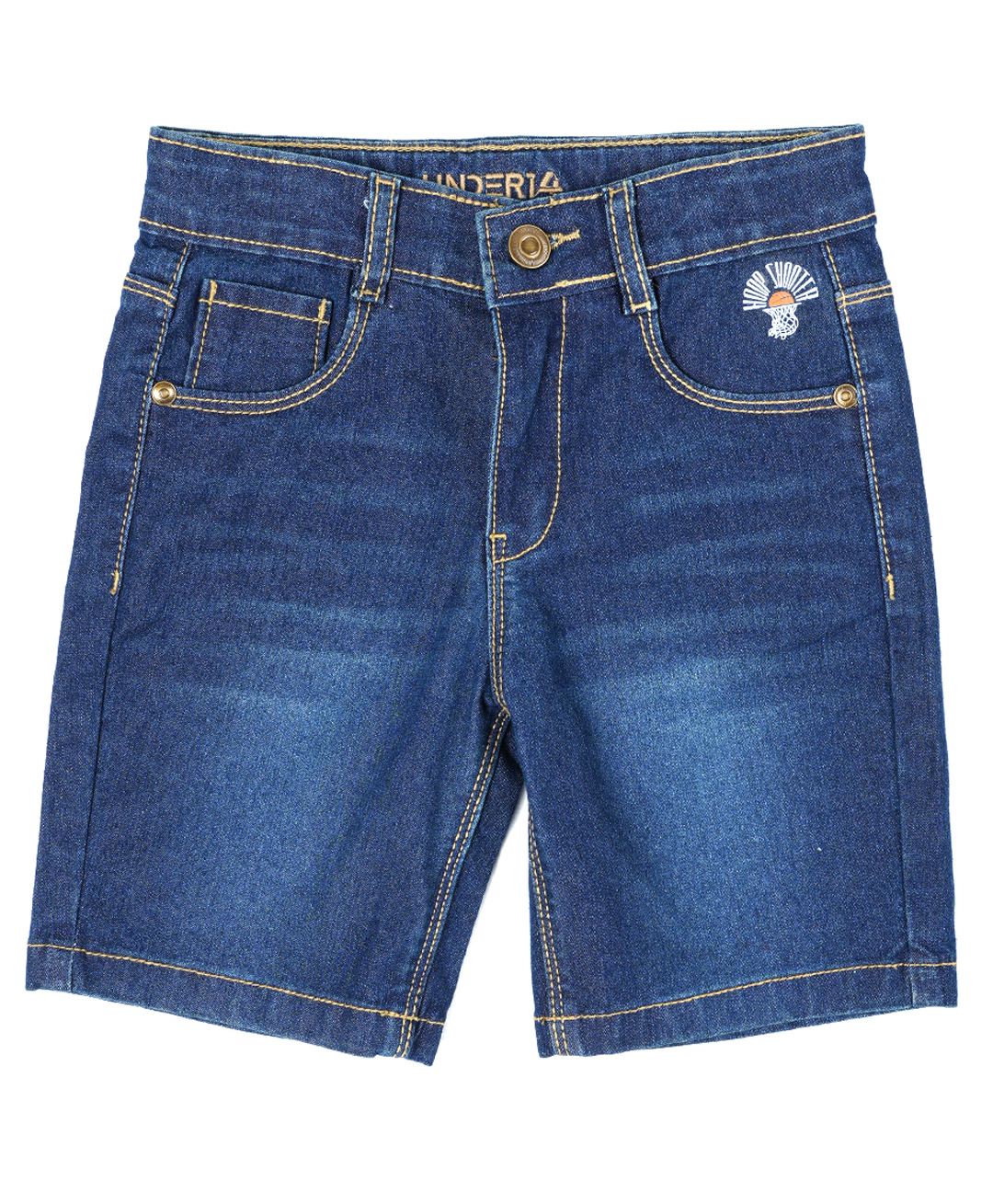 Under Fourteen Only Mild Washed Shorts - Navy Blue-image-45