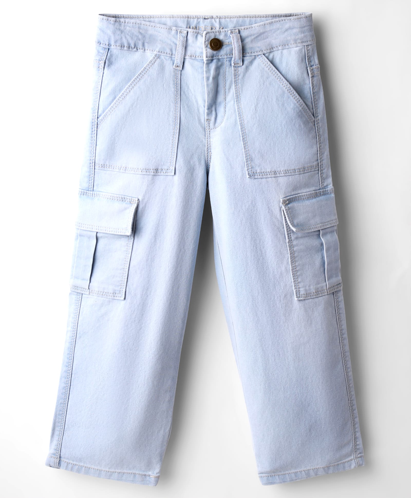Under Fourteen Only Solid Cargo Jeans - Green-picture-14
