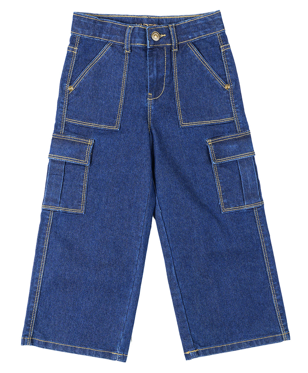 Under Fourteen Only Solid Cargo Jeans - Dark Blue-picture-27
