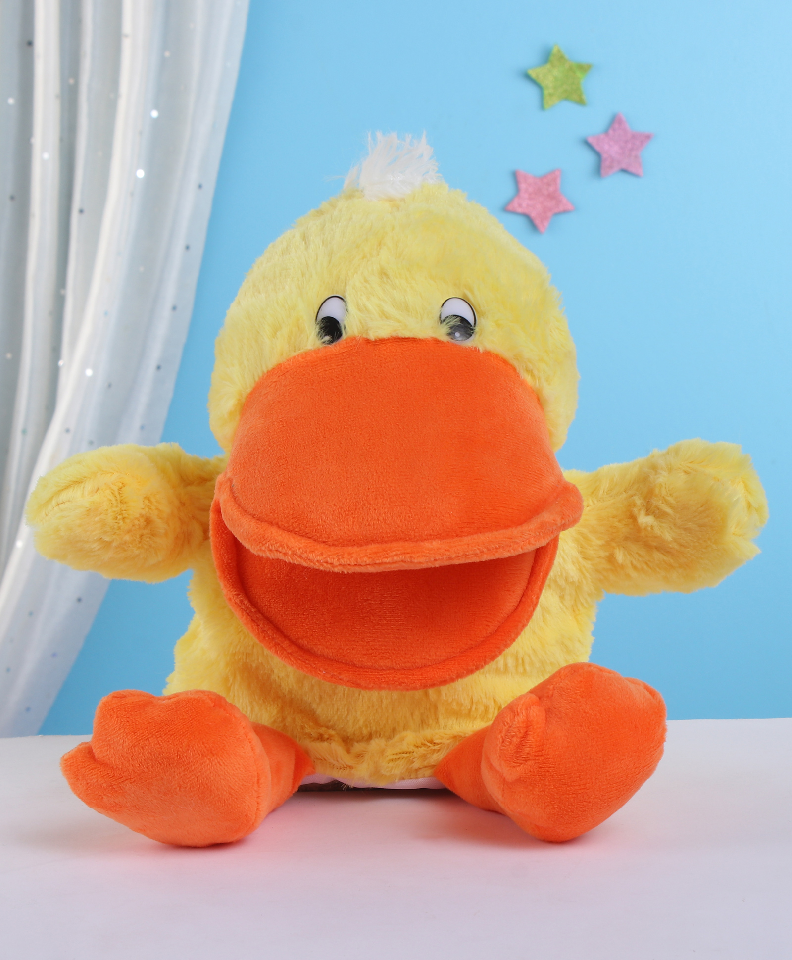 Fuzzbuzz Talking Hand Puppet Duck Yellow - Height 32.5 cm-image-2