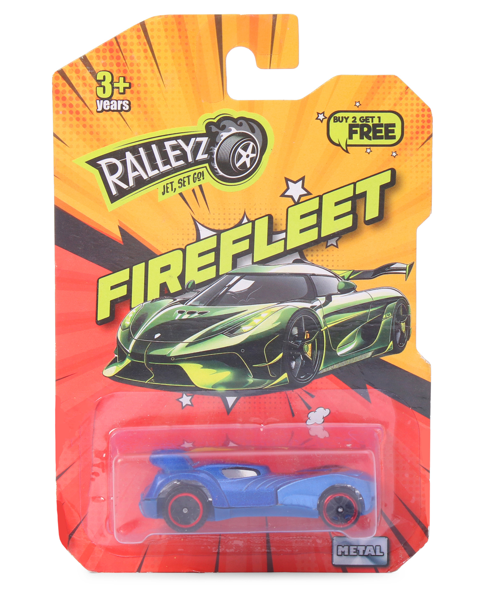 Ralleyz 1:64 Firefleet Die Cast Freewheel Blue - Color May Vary-picture-16