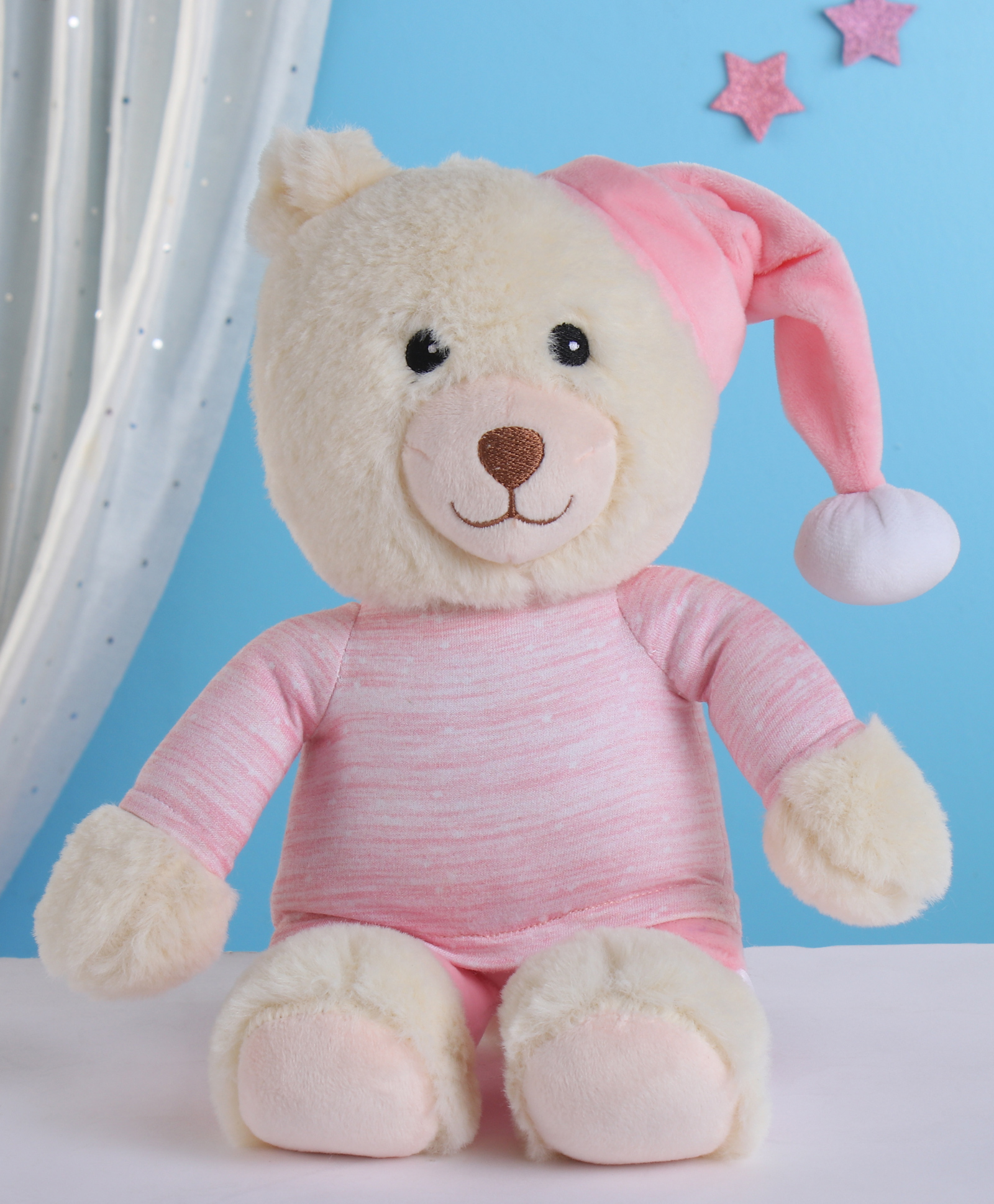 Shooting Star Bedtime Cuddy Bear Soft Toy Pink - Height 25 cm-picture-26